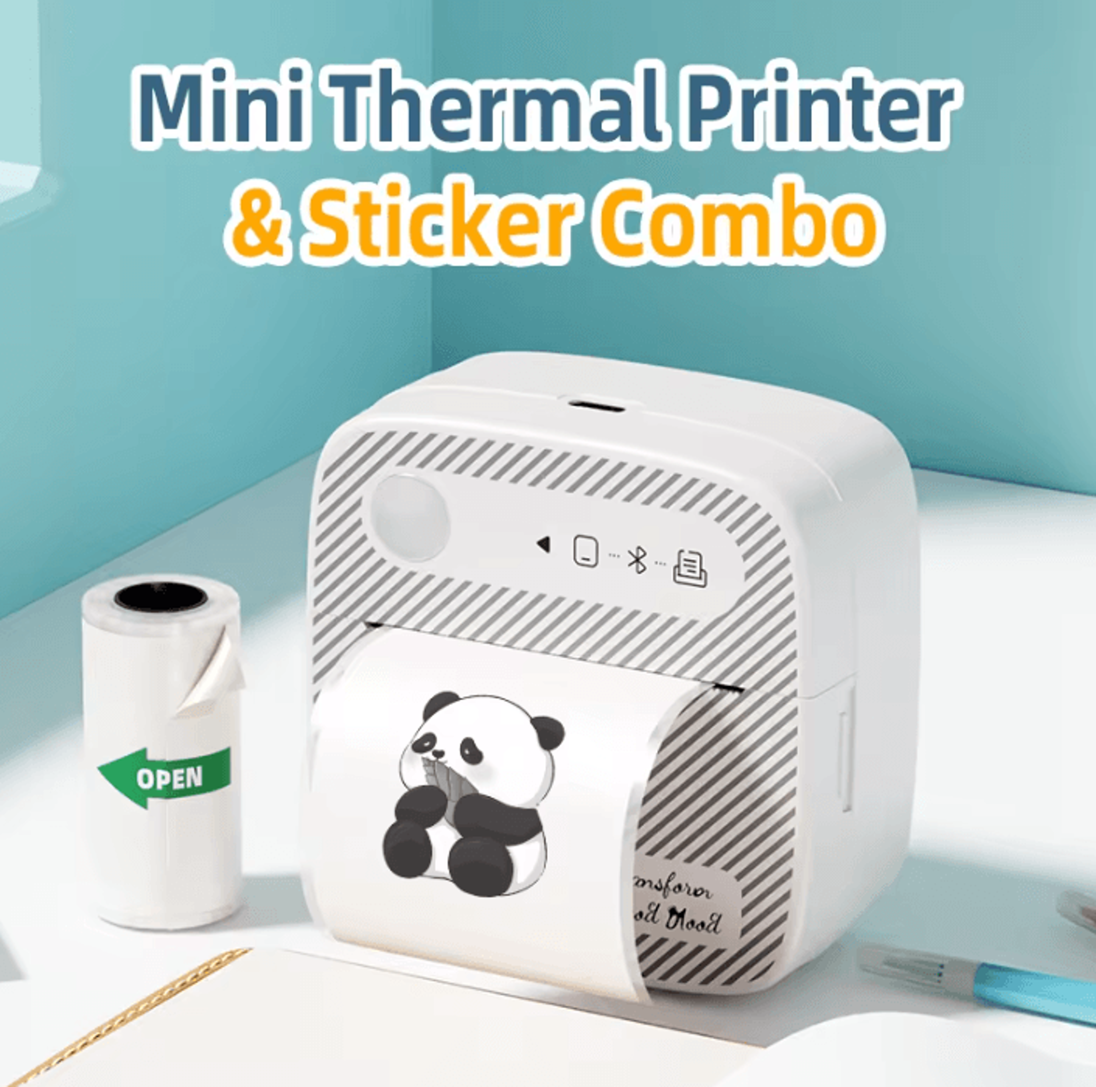 DOLEWA B3 Mini Bluetooth Label Printer Portable Inkless Sticker Maker For Home Office And School 0