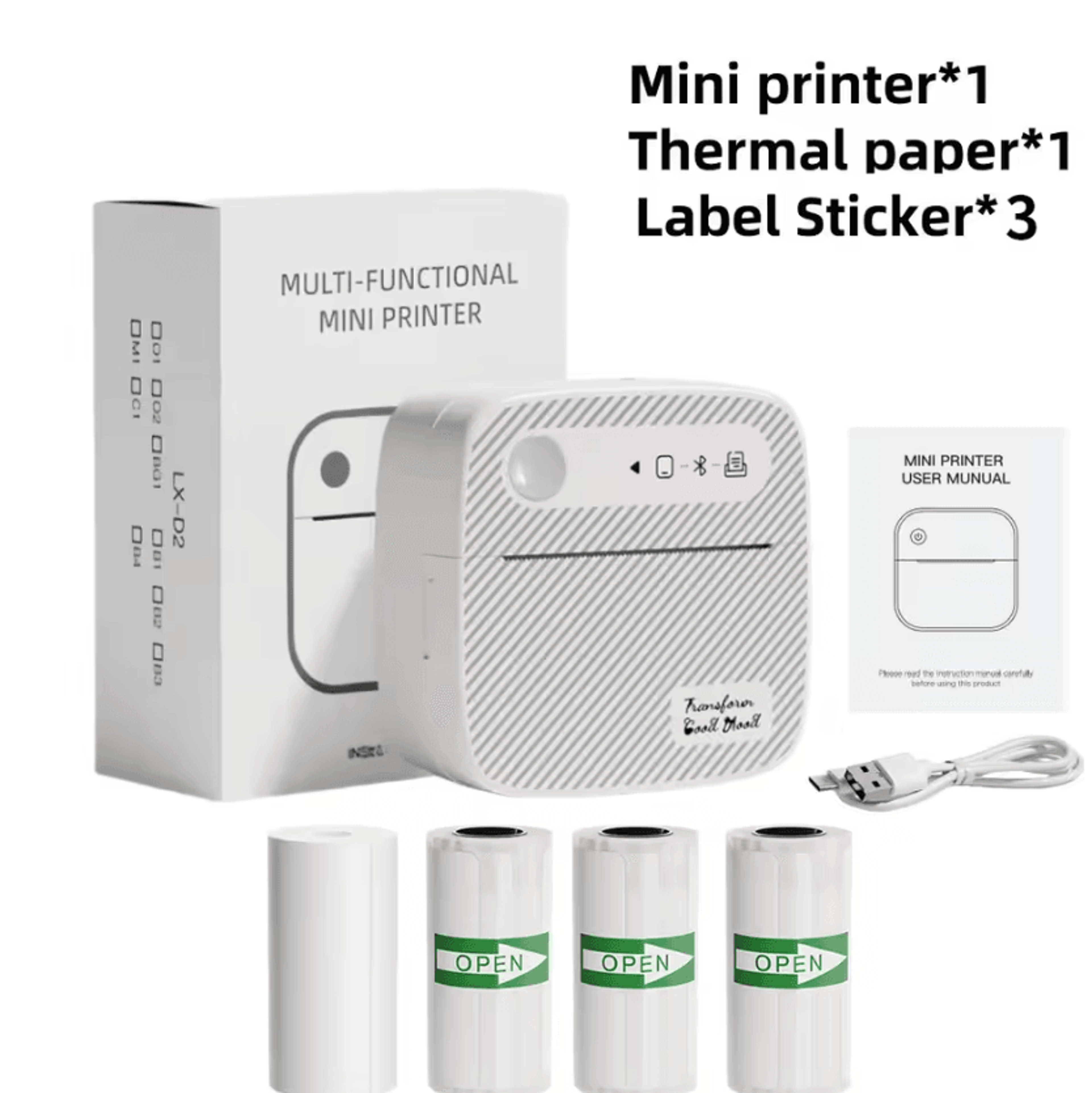 DOLEWA B3 Mini Bluetooth Label Printer Portable Inkless Sticker Maker For Home Office And School 6