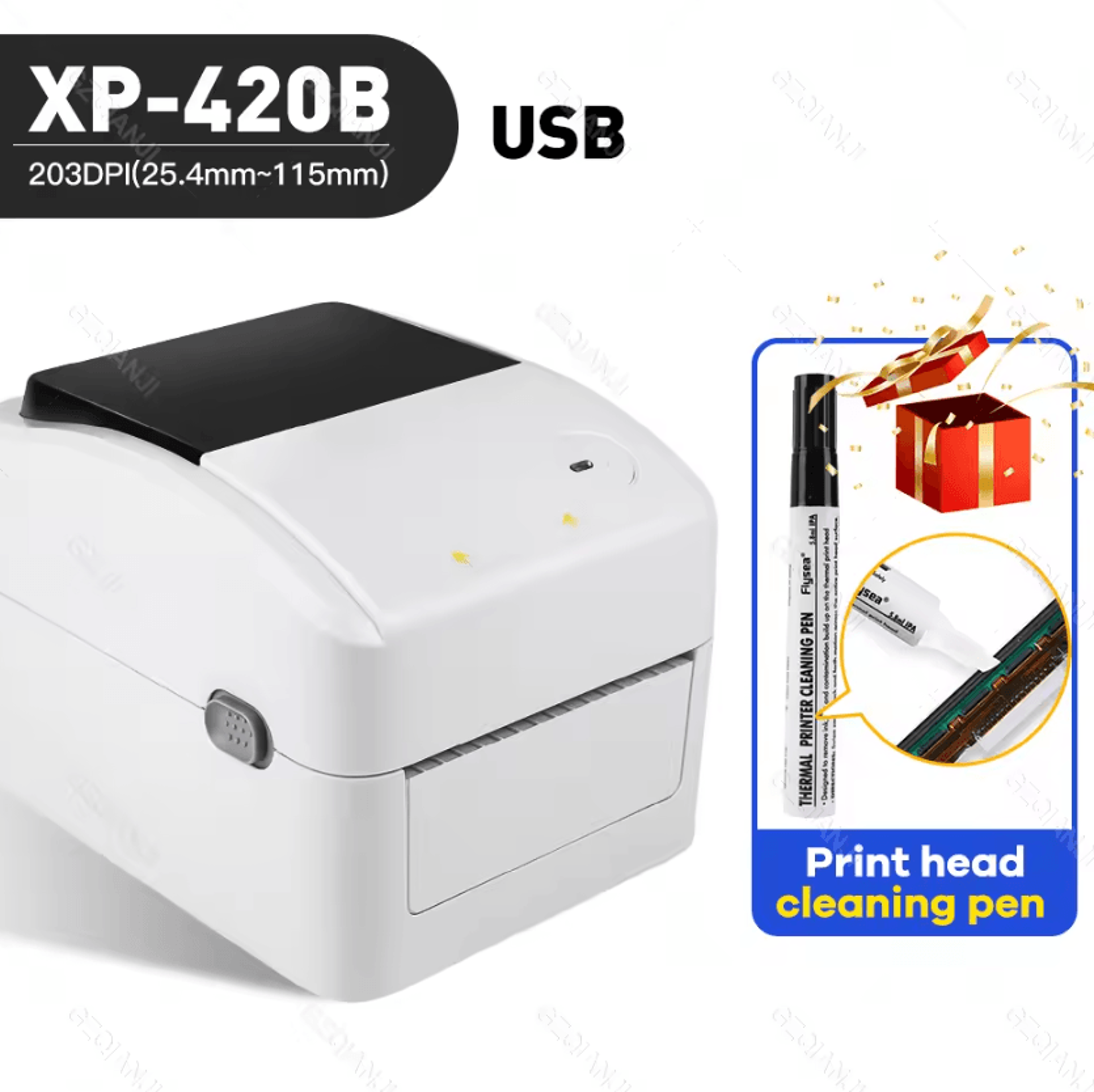 XPrinter XP420B 4Inch Thermal Shipping Label Printer USB WiFi Ethernet 110mm Barcode Label Maker 4