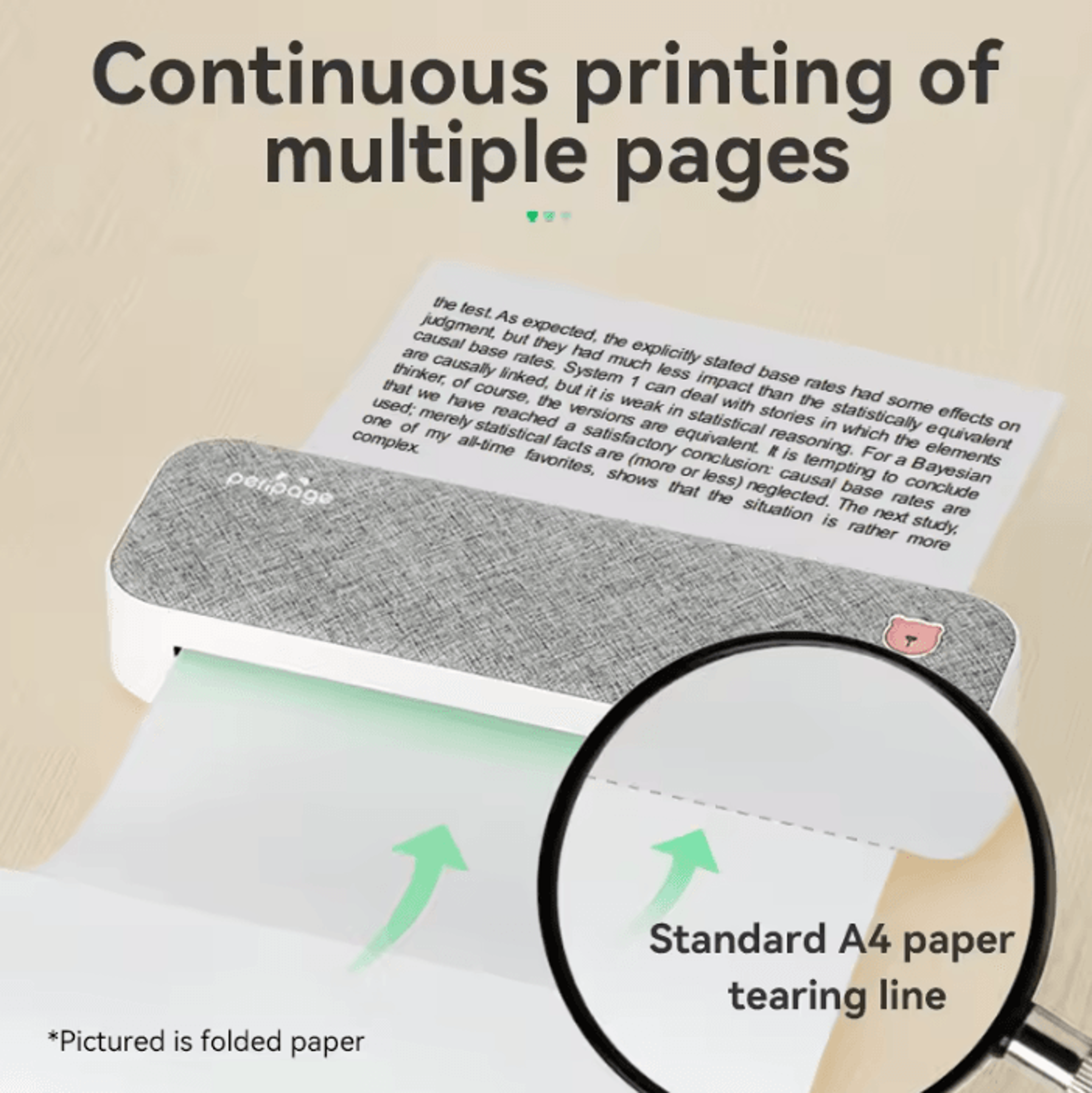 PeriPage A4 Thermal Printer Paper QuickDry LongLasting Folded And Roll Paper For A40 Printer 2