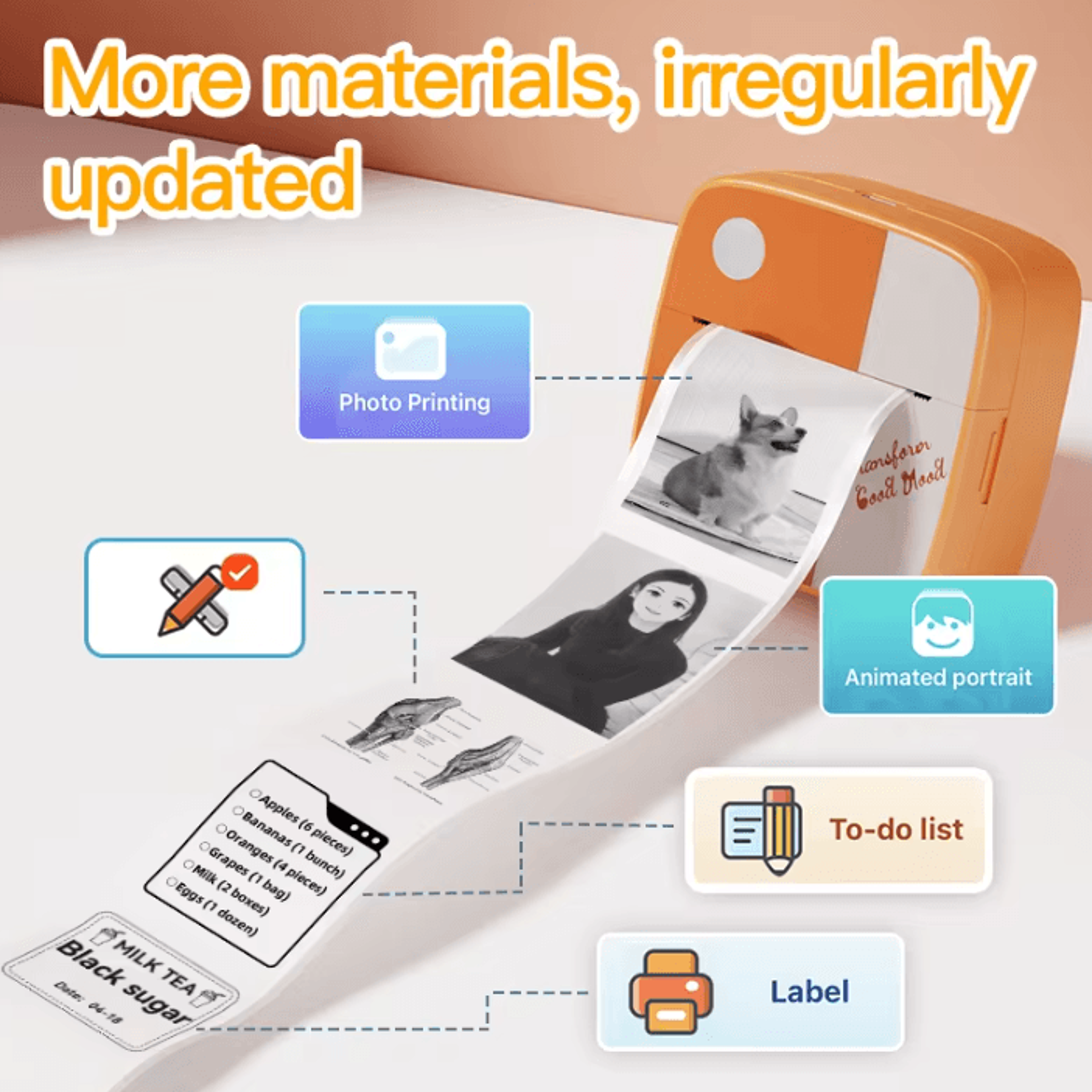 D2 Mini Thermal Photo Printer Portable Inkless Sticker And Label Maker For Creative Printing 3