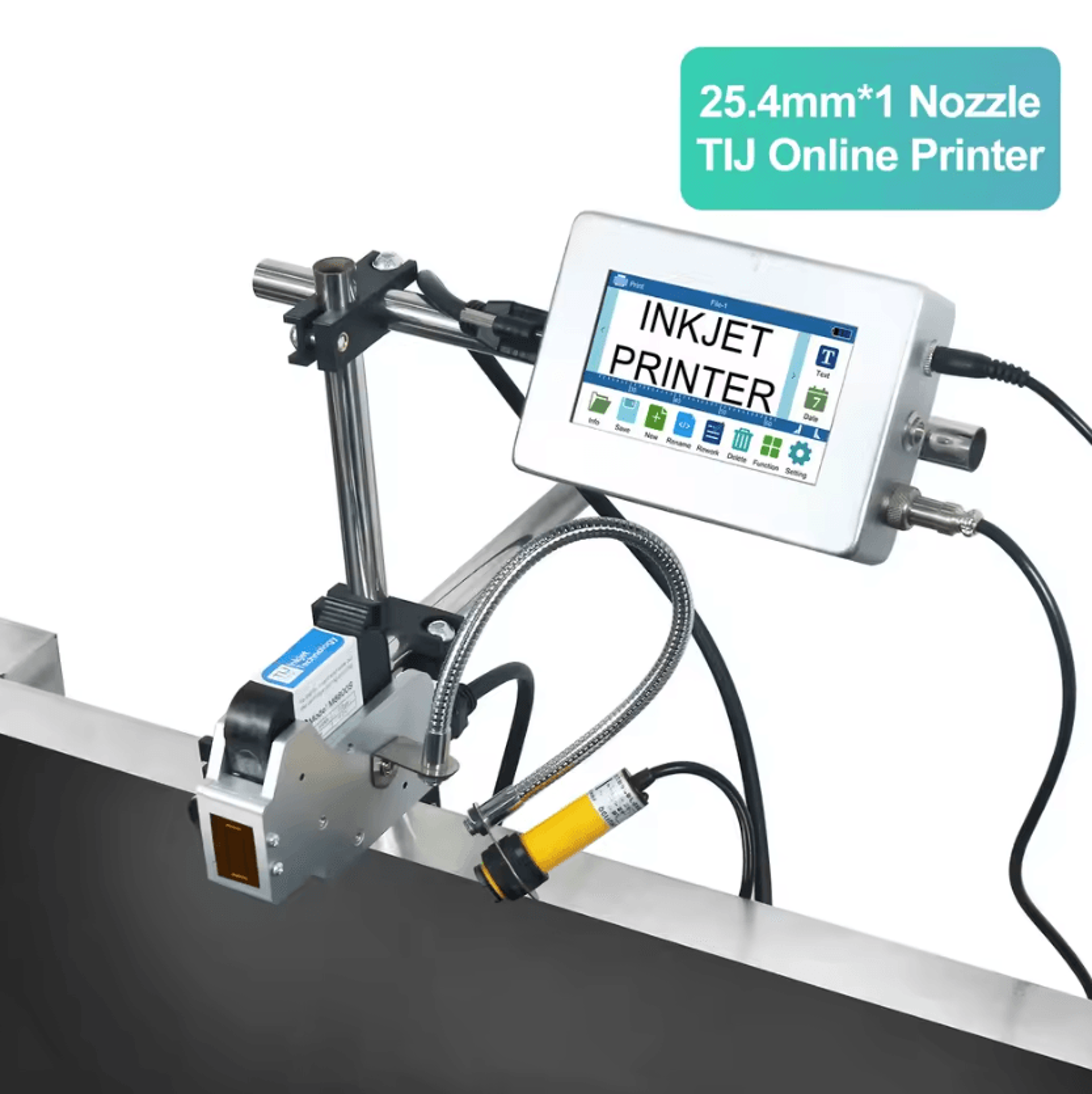 43Inch Industrial Online Inkjet Printer 127mm 254mm QR Barcode And Expiry Date Coding Machine 6