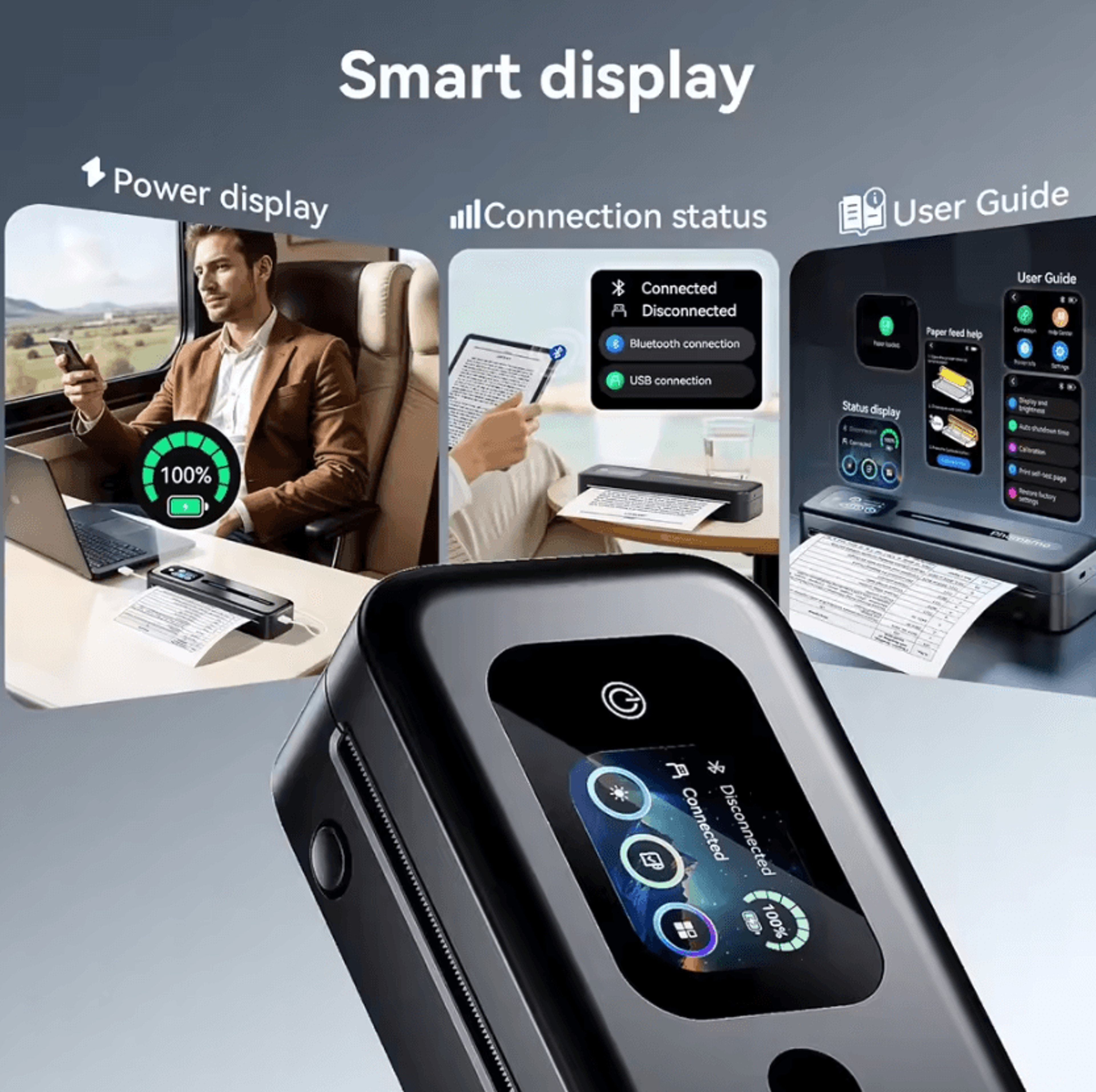Phomemo M832D Touchscreen Portable Thermal Printer Inkless A4 And US Letter Printer For IOS Android 2