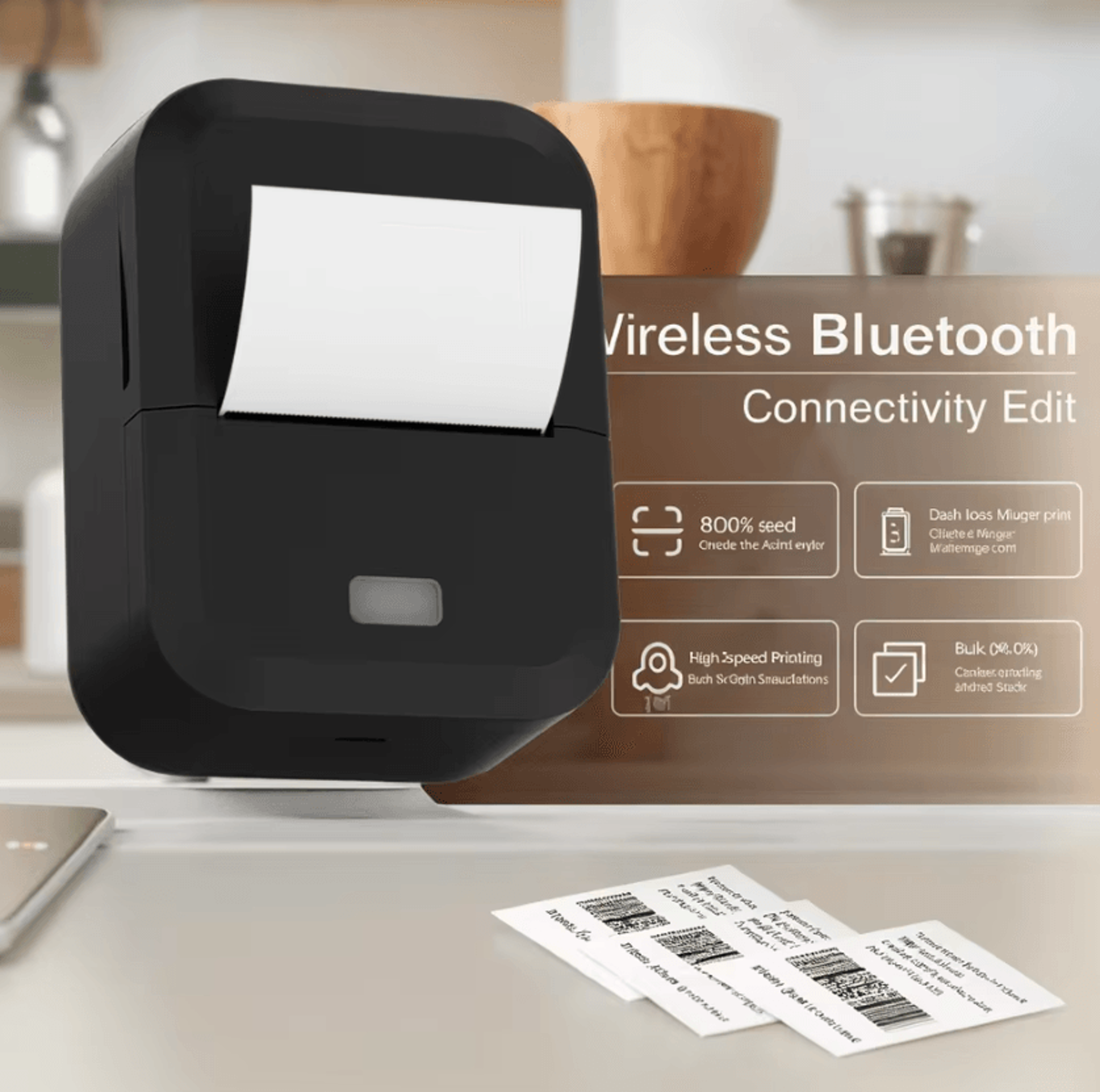 Marklife X2 Mini Bluetooth Thermal Label Printer Portable Inkless Sticker Maker For Home Office And 1