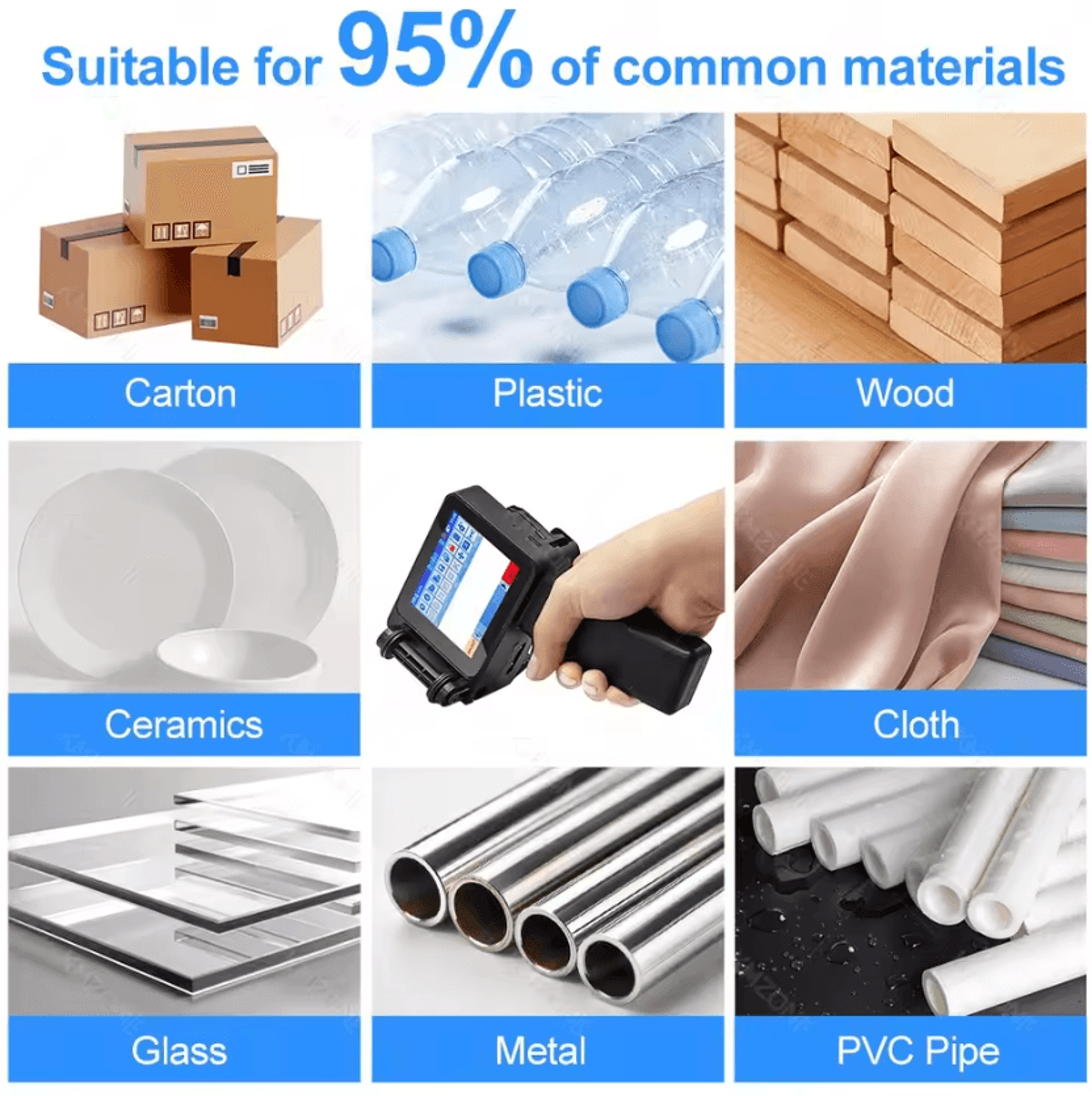 Mini Handheld Inkjet Printer 2127mm Portable QR Barcode And Batch Date Coding Machine 4