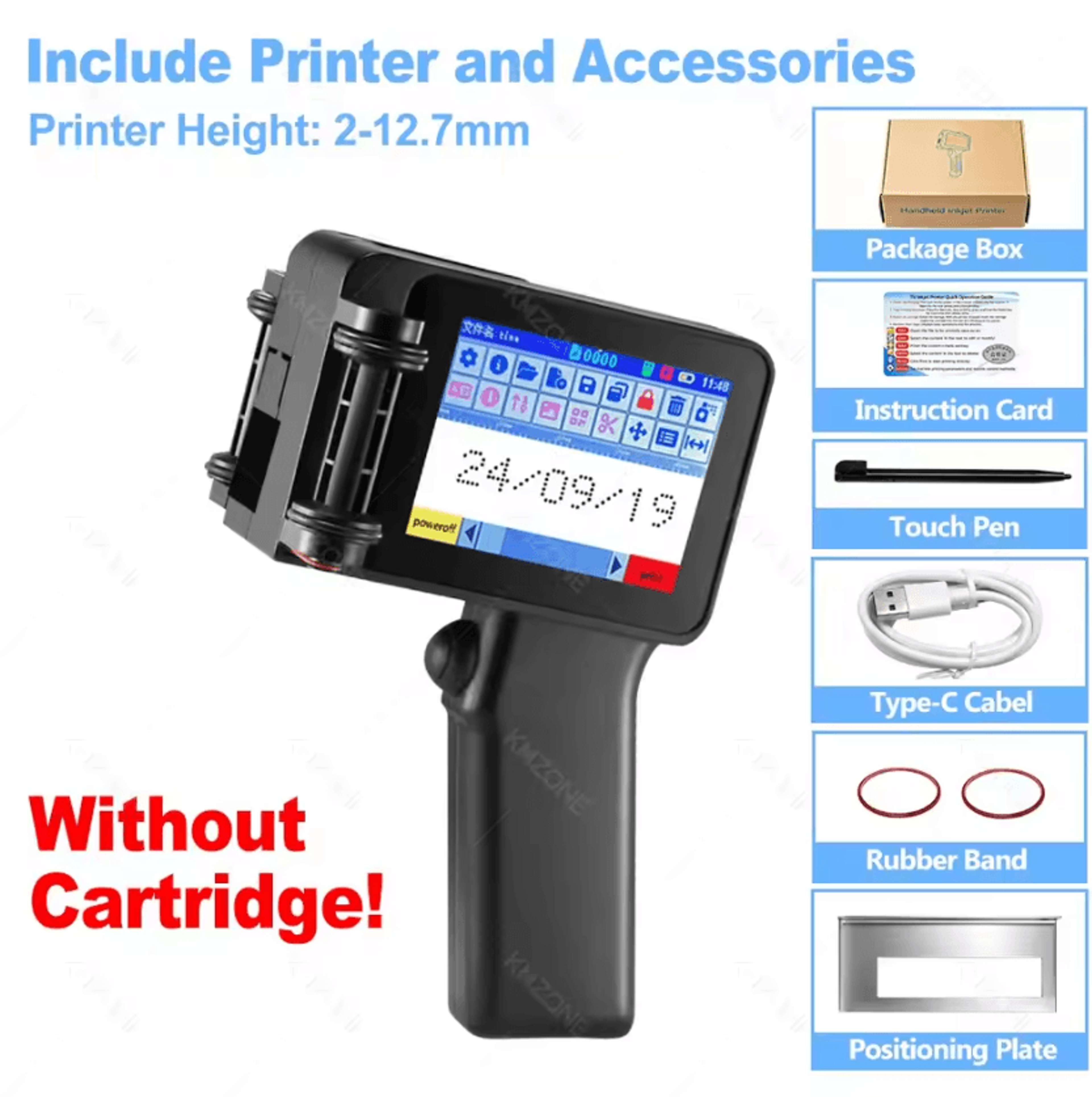 Mini Handheld Inkjet Printer 2127mm Portable QR Barcode And Batch Date Coding Machine 5
