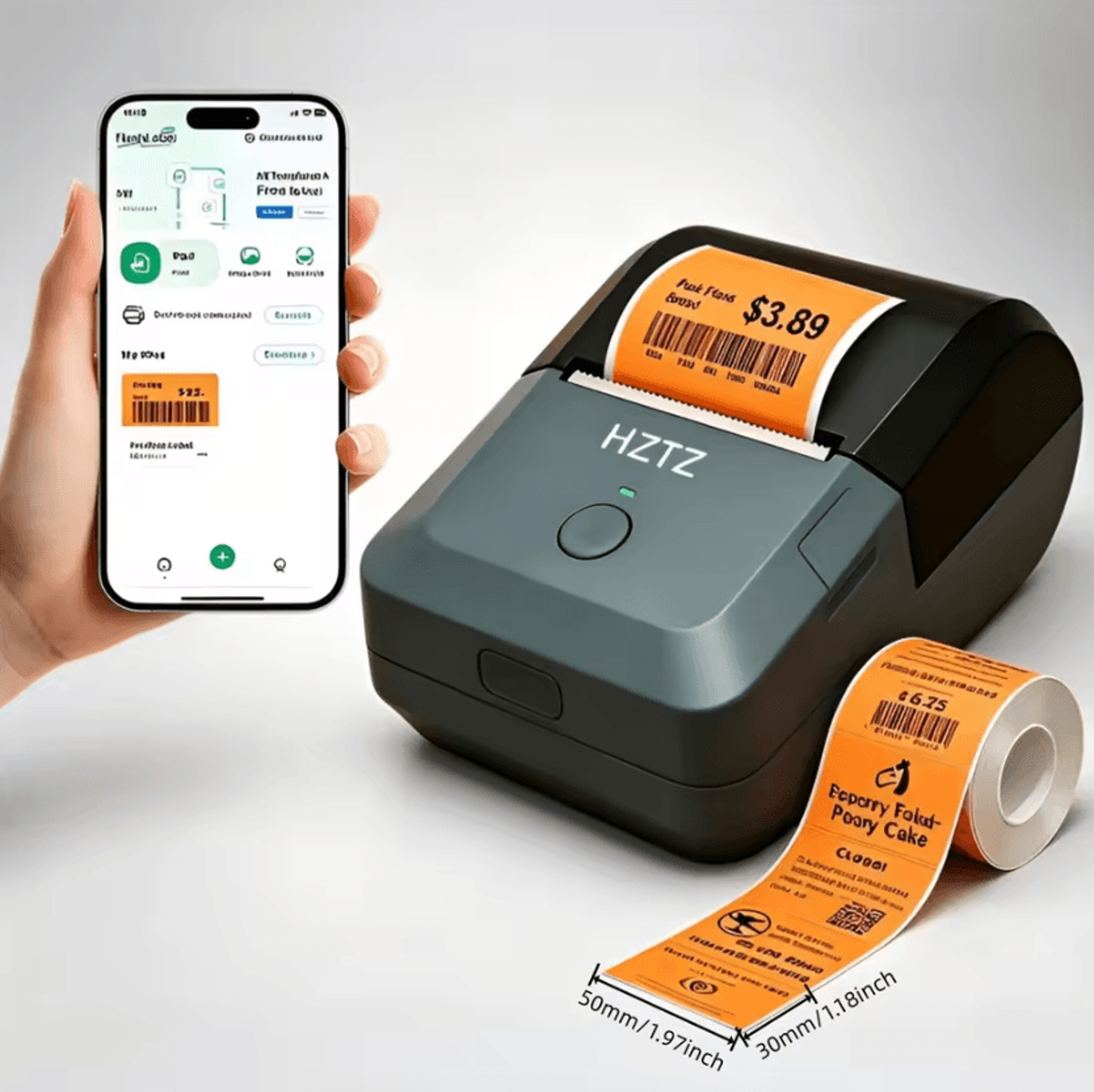 Mini Bluetooth Thermal Label Printer Inkless Sticker Maker With Color Paper Support For Retail And  5