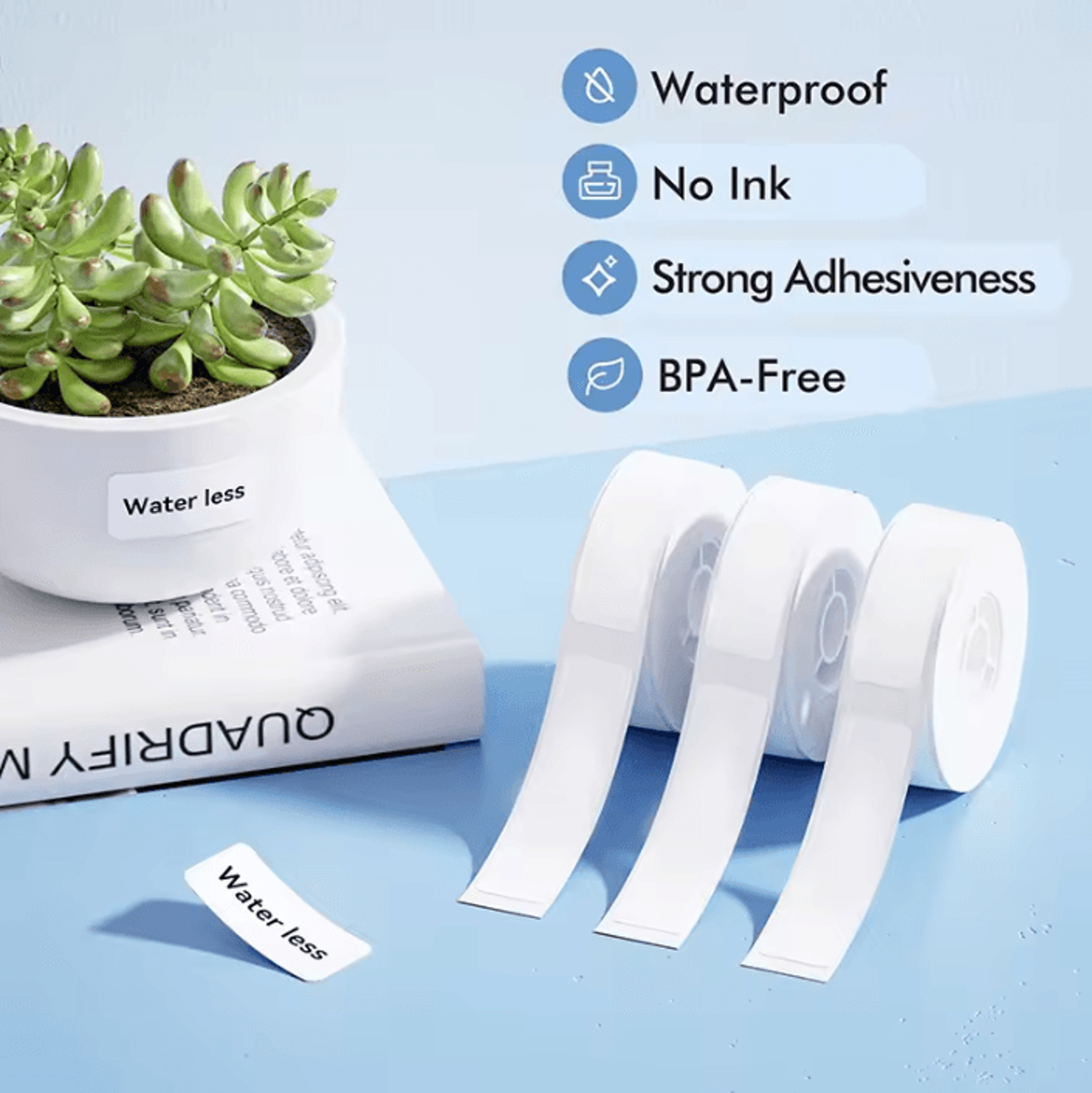Niimbot Waterproof White Thermal Label Stickers Adhesive Paper Rolls For D11 D110 D101 Label Printe 0