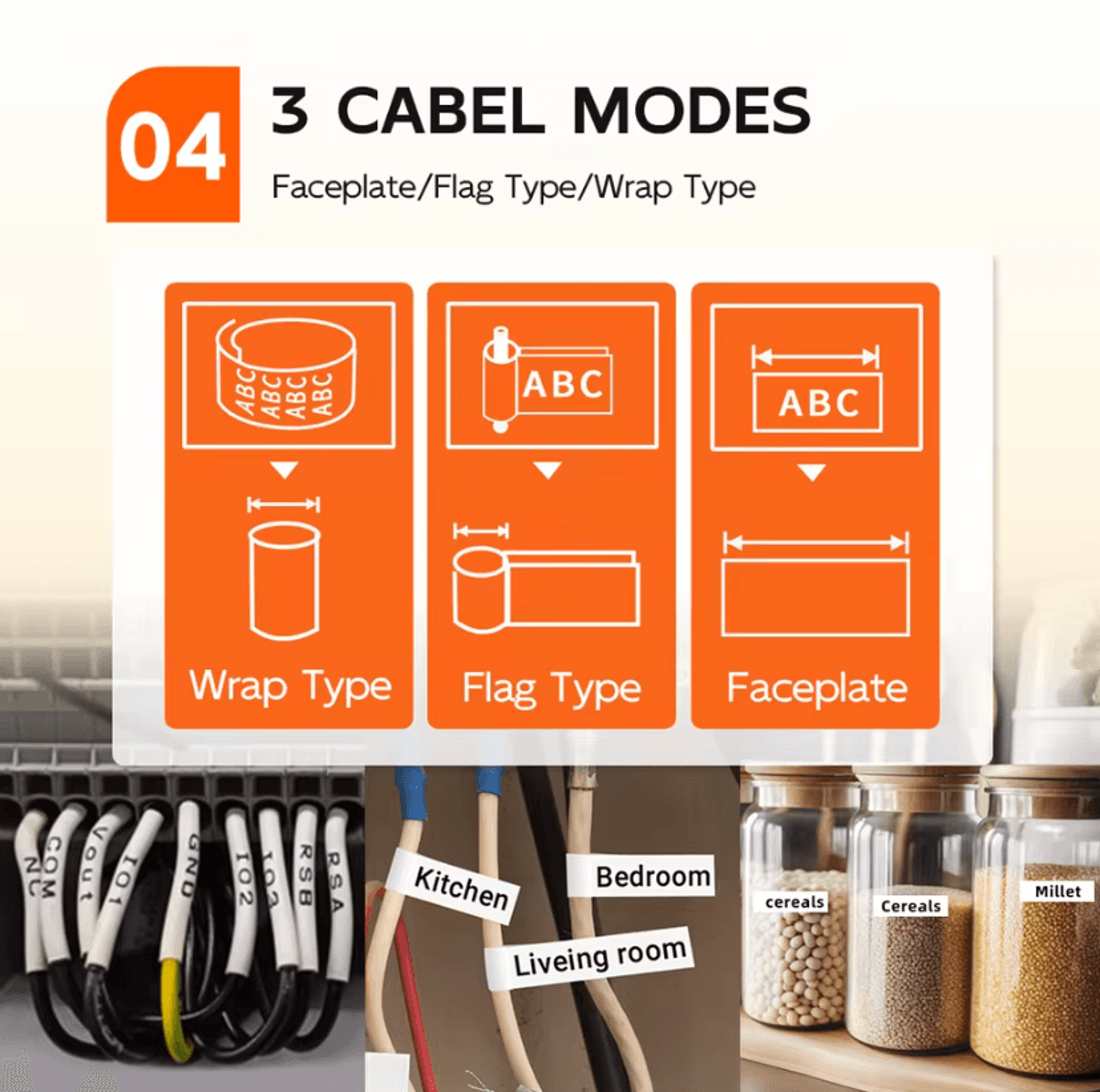 E1000PRO Handheld Label Printer 612mm Cable Wire Marker And Heat Shrink Tube Label Maker 4
