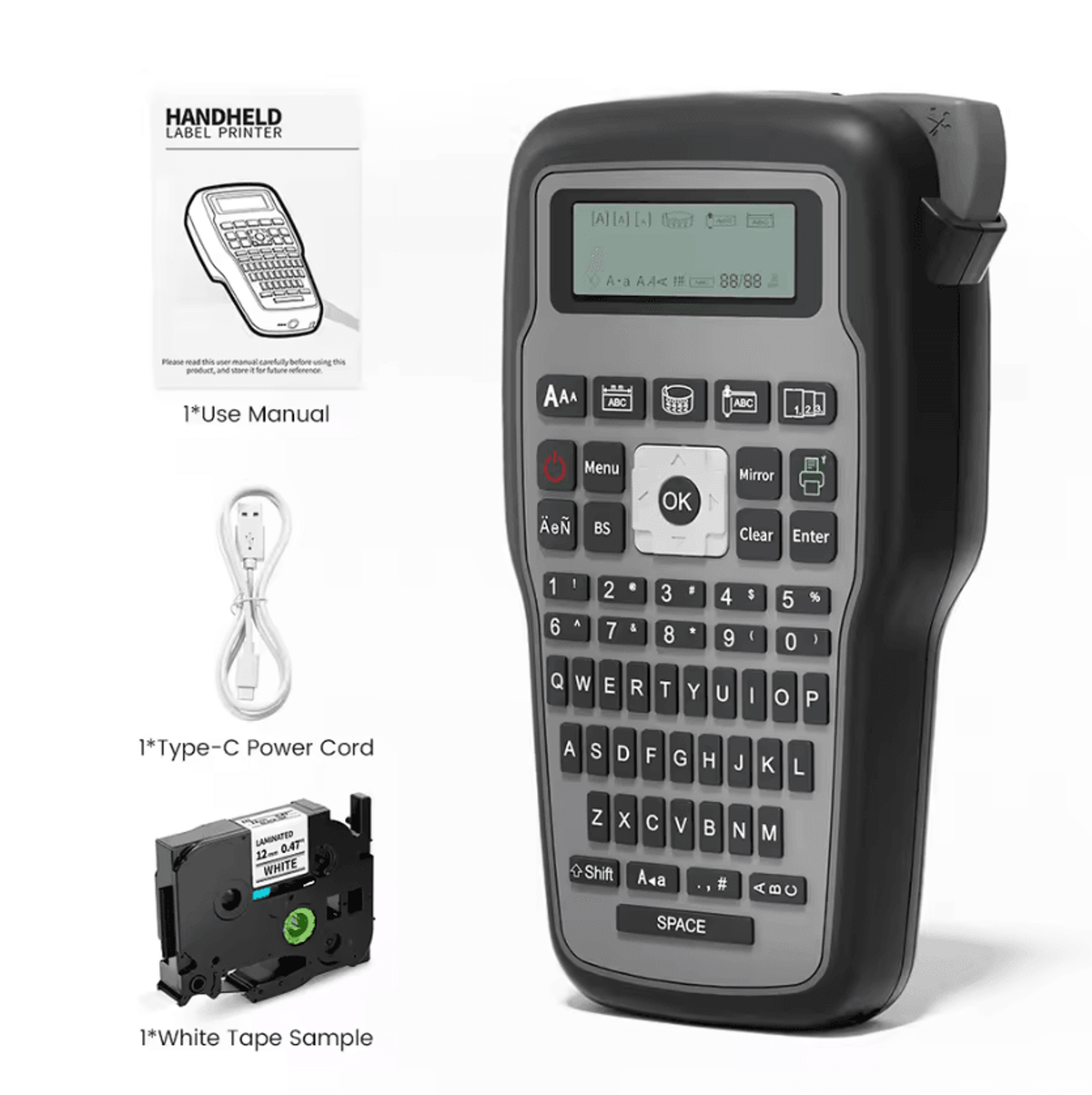 E1000PRO Handheld Label Printer 612mm Cable Wire Marker And Heat Shrink Tube Label Maker 6