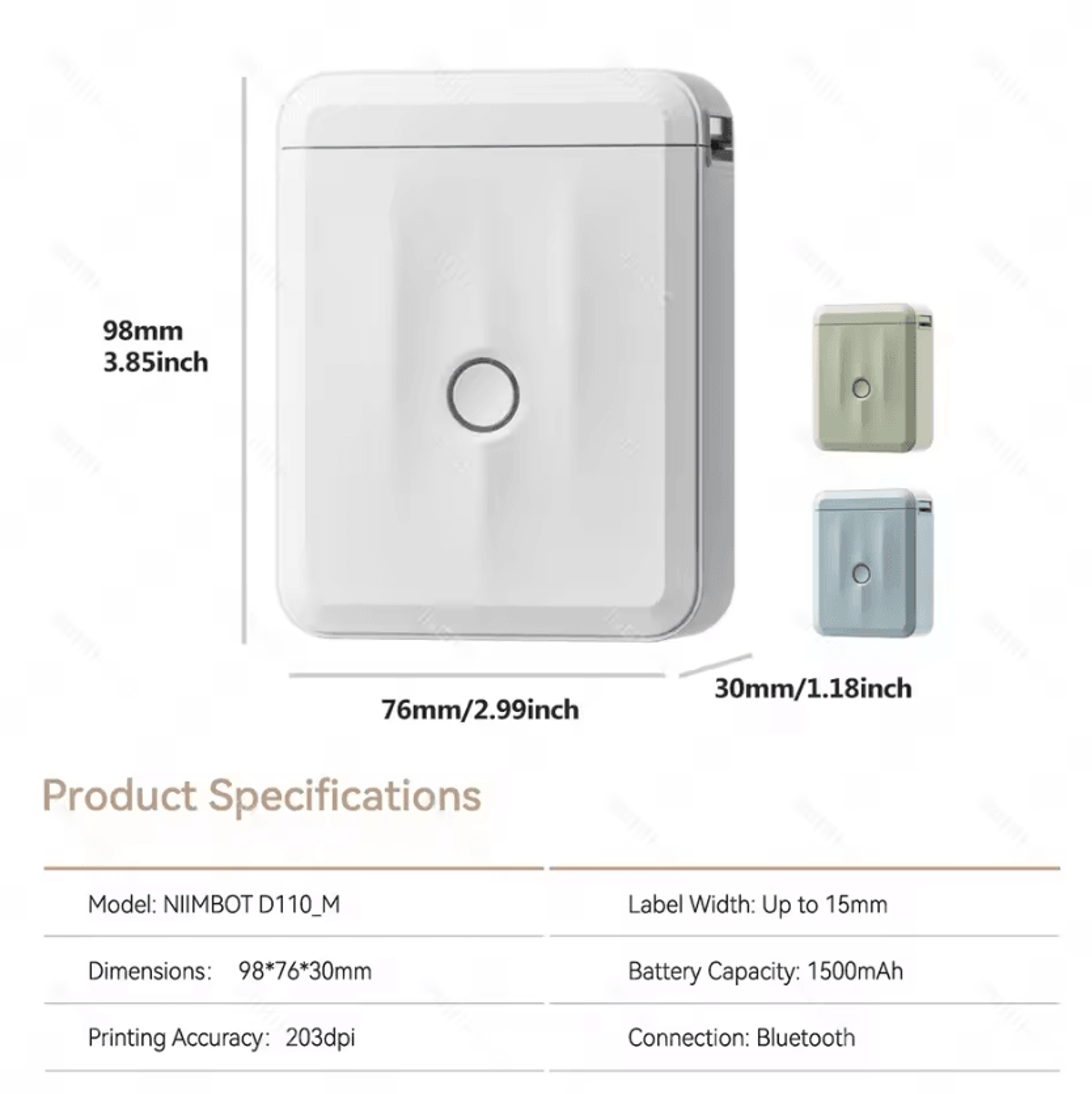 NIIMBOT D110M Upgraded Mini Thermal Label Printer Portable Smart Sticker Maker For Home Office And  4