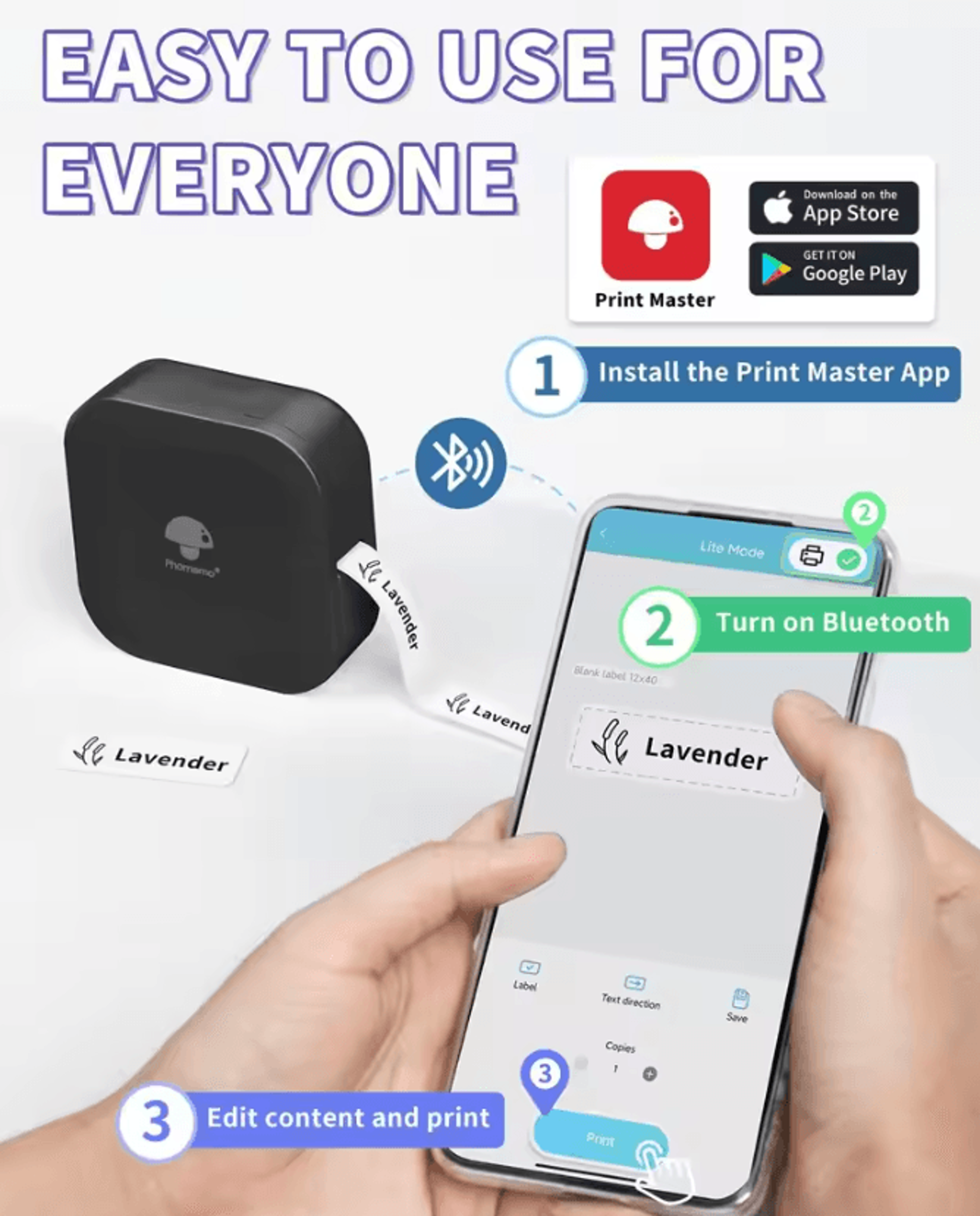 Phomemo Q30 Mini Bluetooth Thermal Label Printer Wireless Sticker Maker For Home Office And School 1