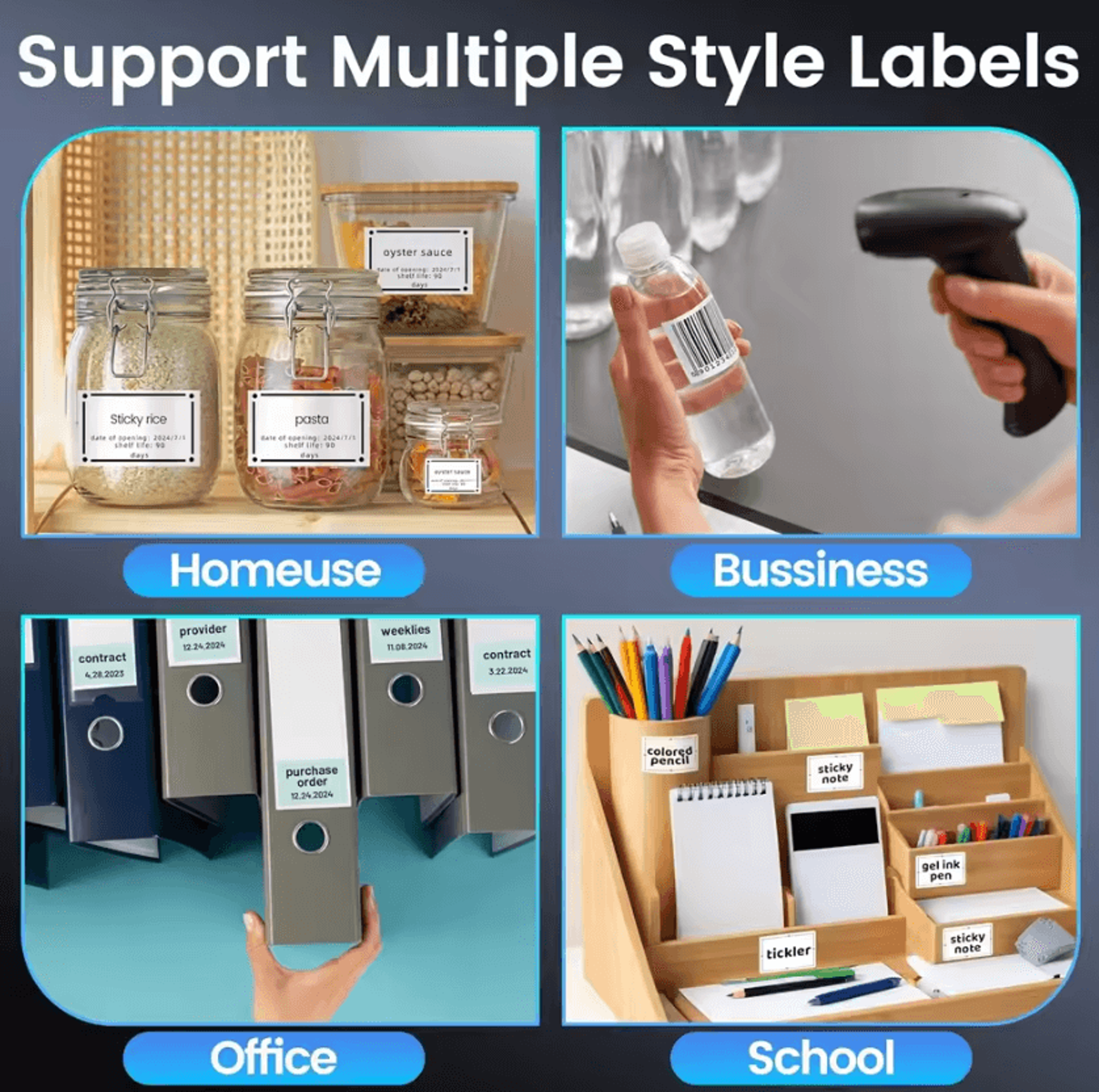 Phomemo M250 Upgraded 75mm Portable Thermal Label Printer Barcode And Sticker Maker For Business An 4
