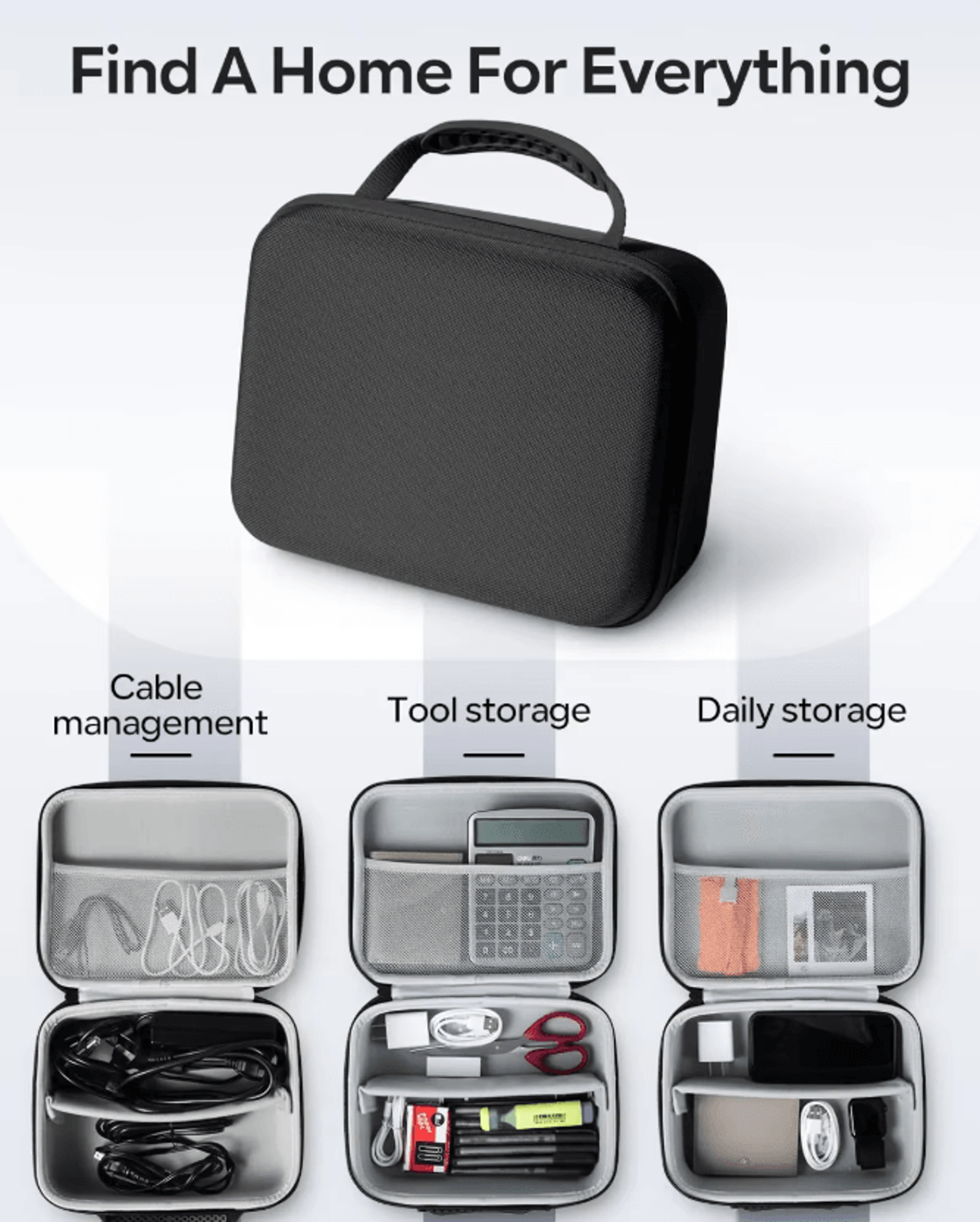 Portable Label Printer Carrying Case Storage Organizer Bag For E1000 PRO And PM241BT 5