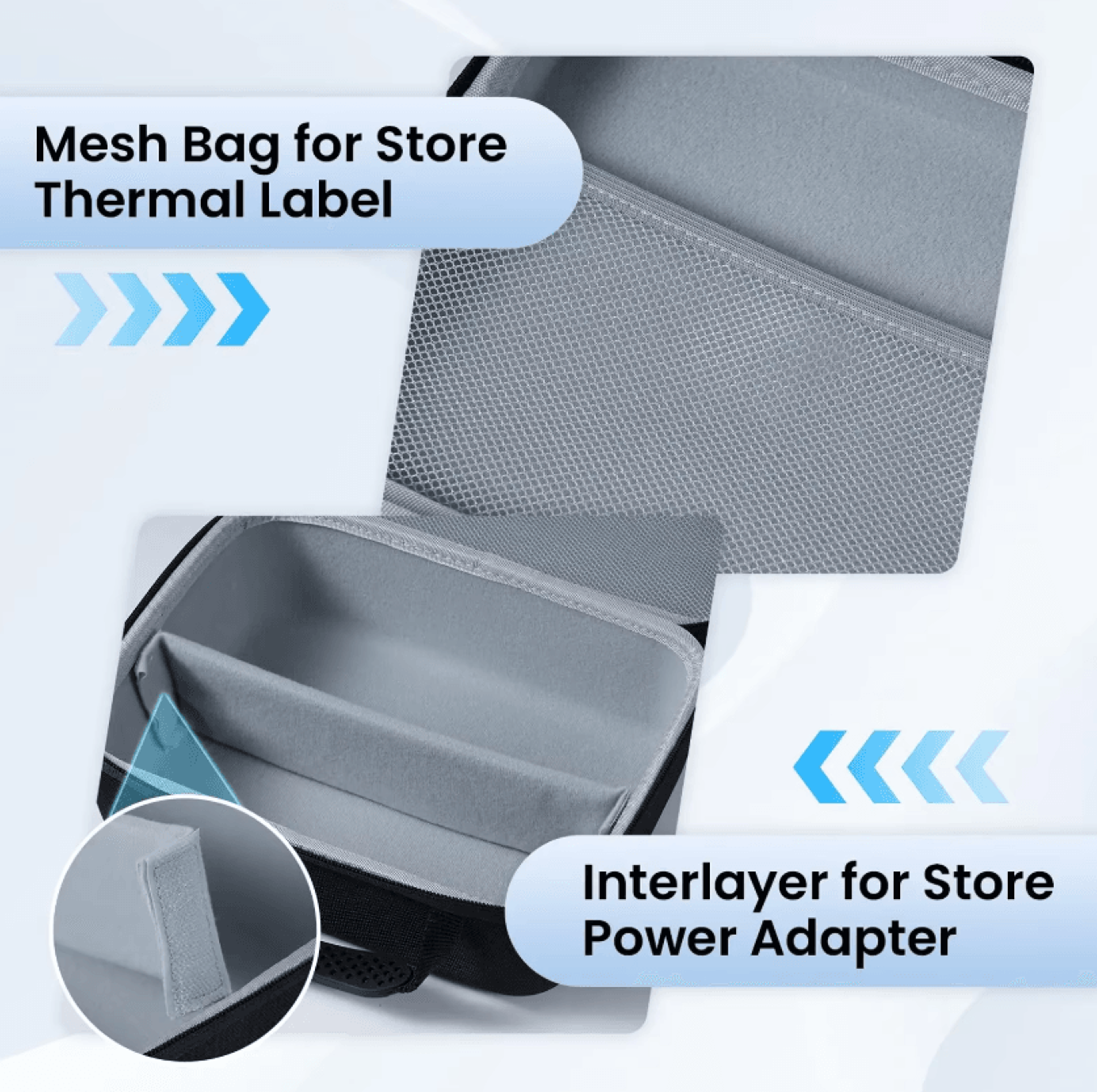 Portable Label Printer Carrying Case Storage Organizer Bag For E1000 PRO And PM241BT 4