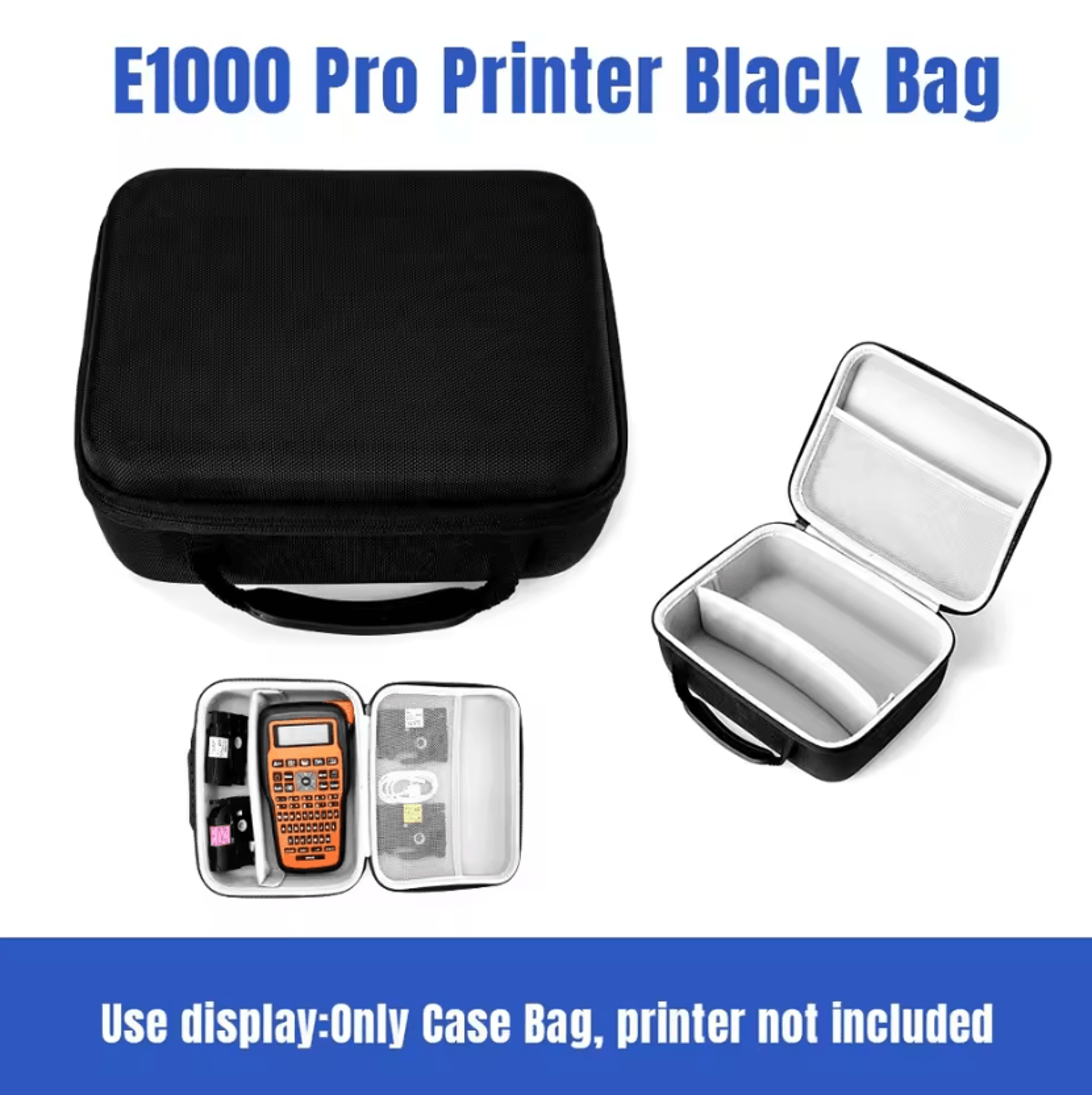 Portable Label Printer Carrying Case Storage Organizer Bag For E1000 PRO And PM241BT 6