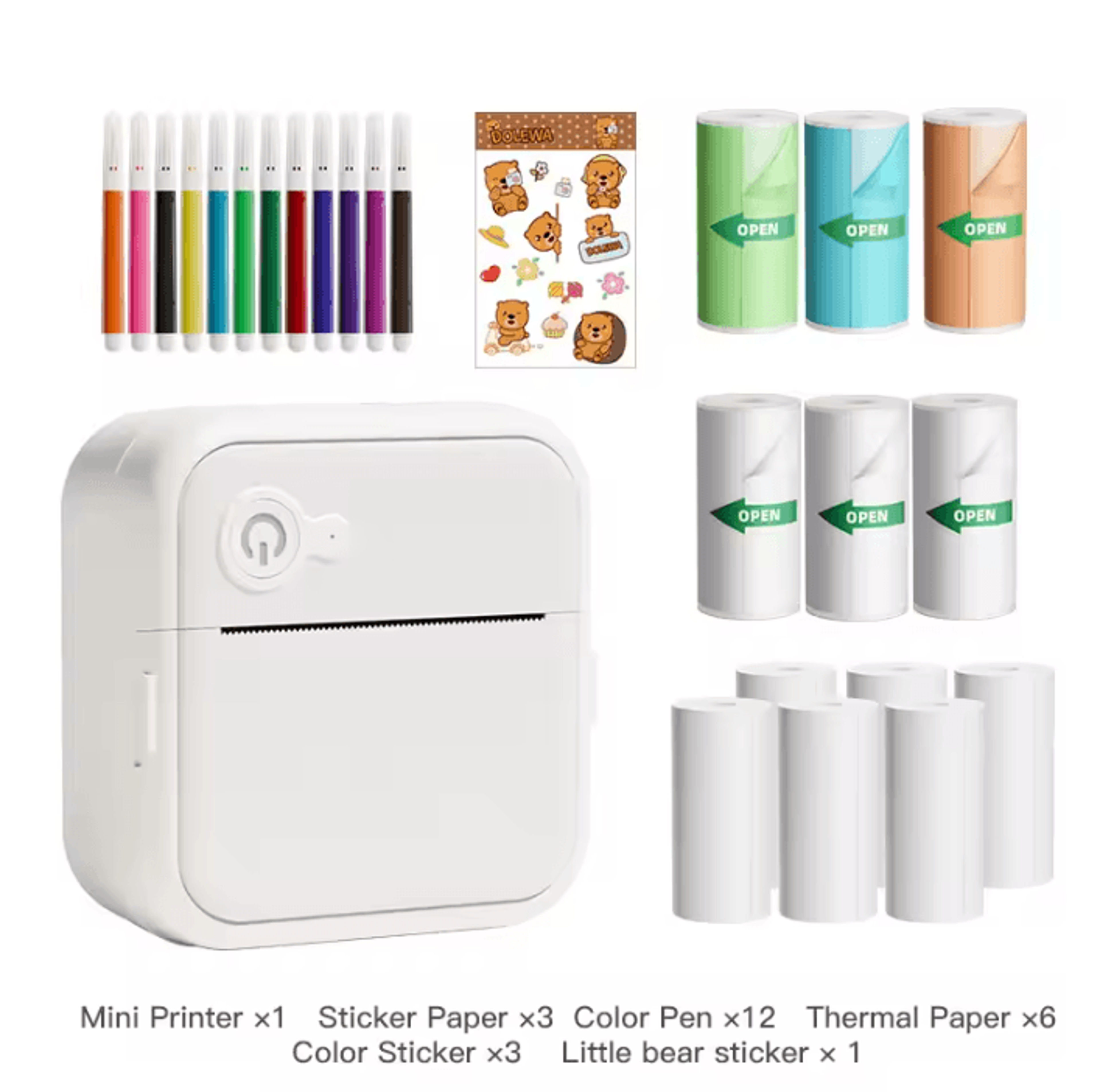 D8 Mini Bluetooth Thermal Printer Portable Inkless Sticker And Label Maker For Android And IOS 0