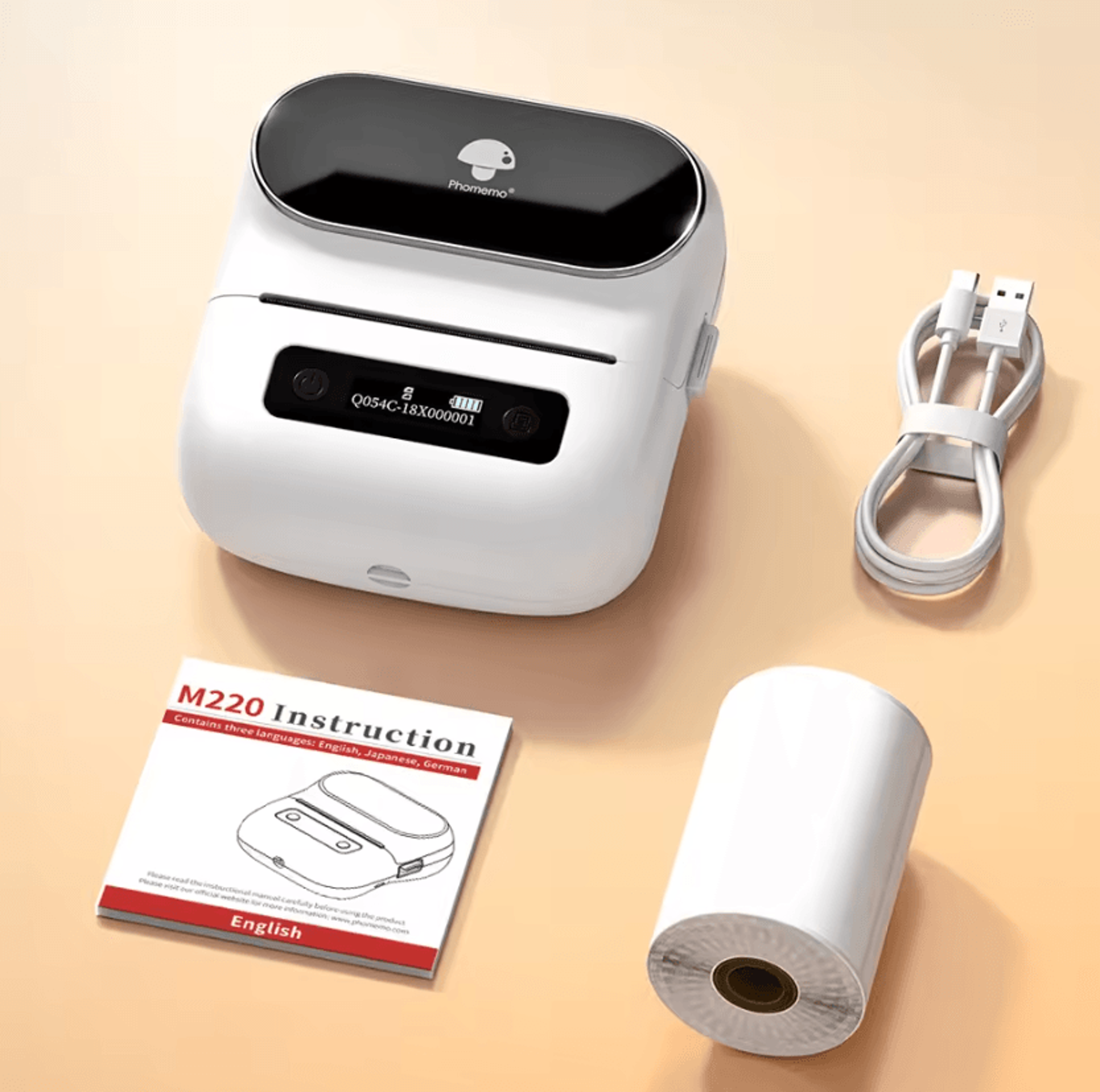Phomemo M220 Portable Bluetooth Thermal Label Printer 75mm Barcode And Price Tag Sticker Maker 5