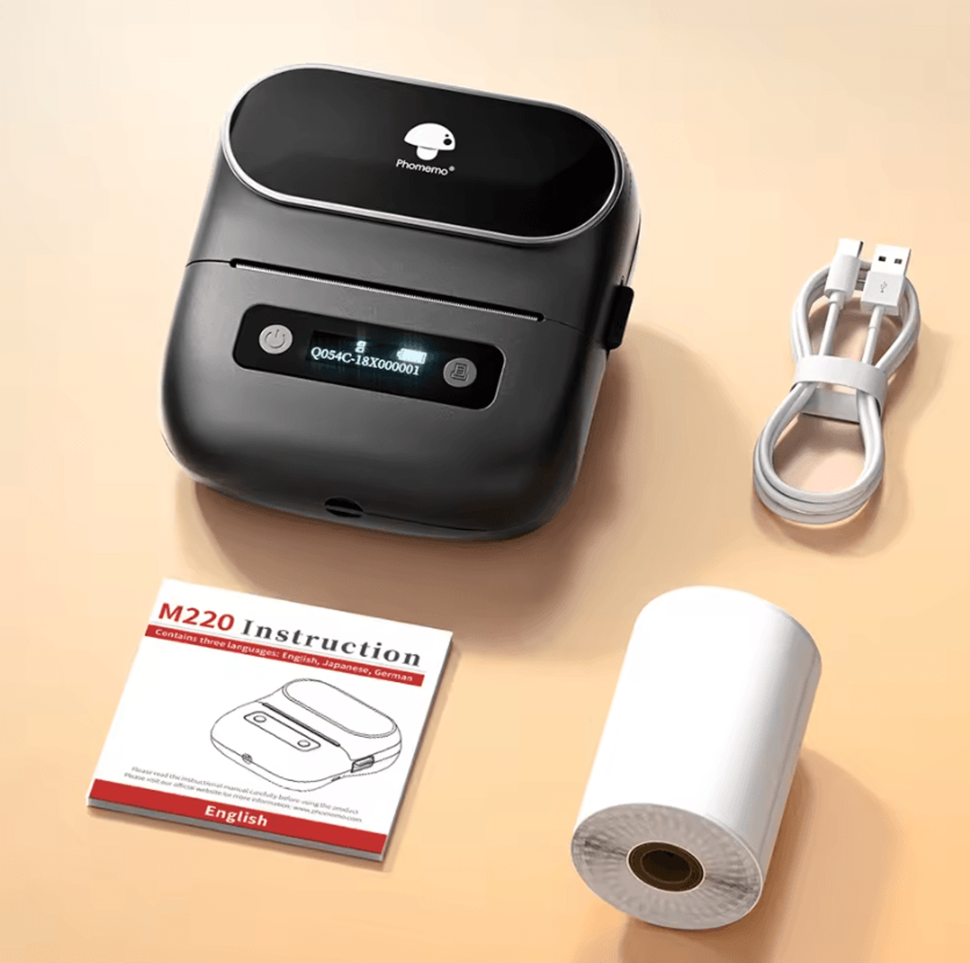 Phomemo M220 Portable Bluetooth Thermal Label Printer 75mm Barcode And Price Tag Sticker Maker 6