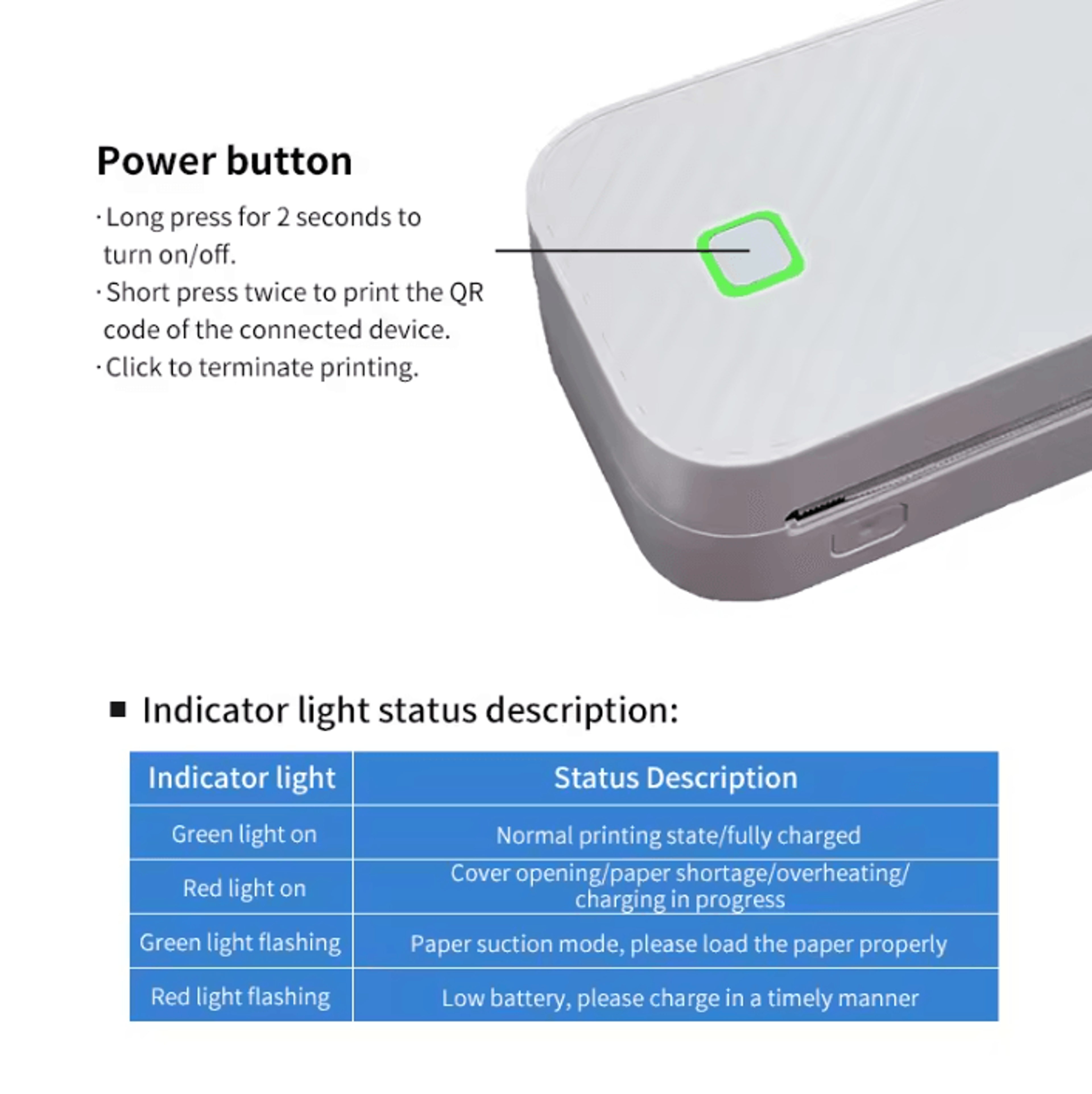 Portable A4 Bluetooth Thermal Printer Inkless Wireless Document Printer For PDF Word And Excel 3