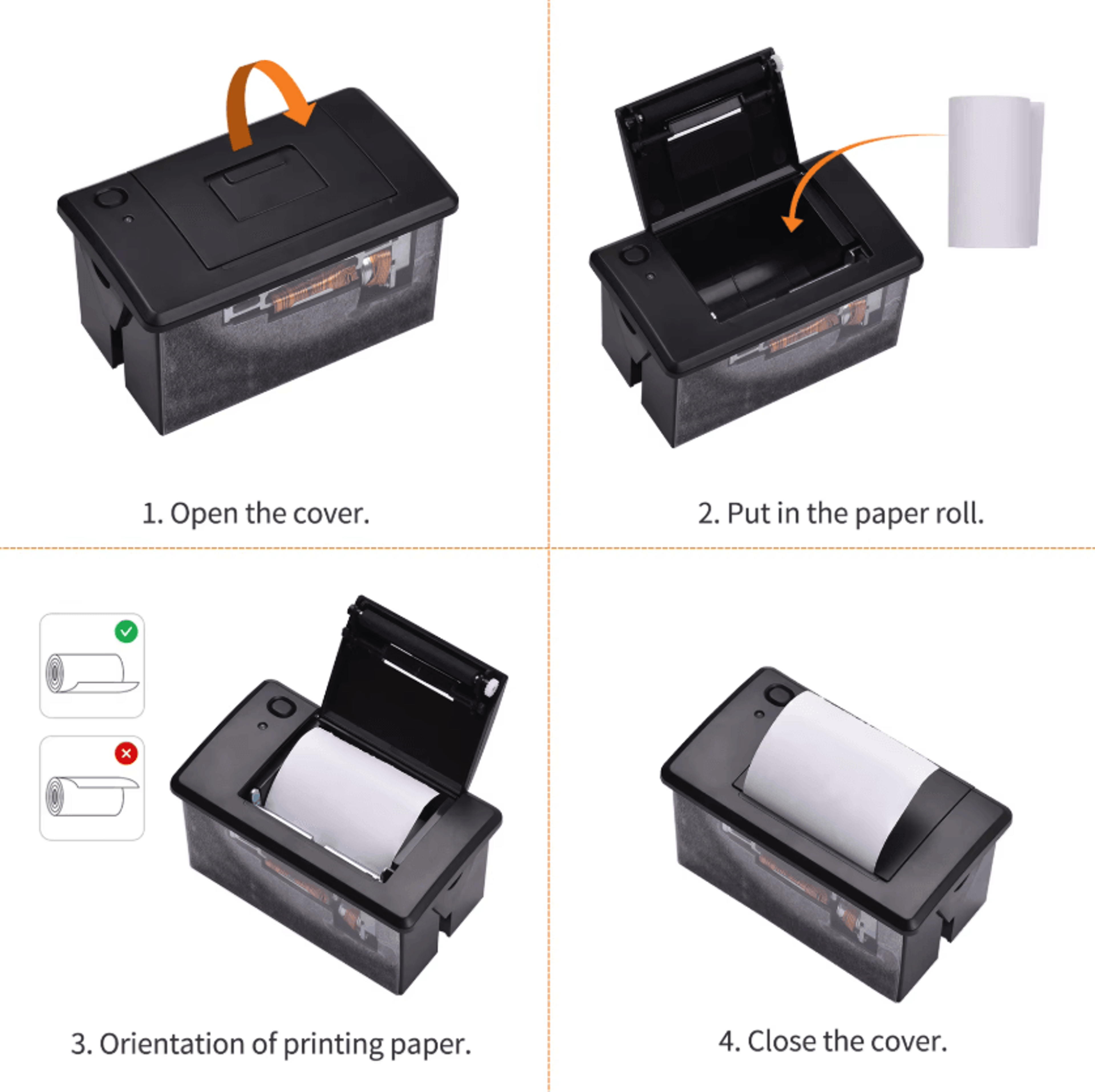 58mm Embedded Thermal Receipt Printer Mini Low Noise Printing Module With USB RS232 TTL Interface 3