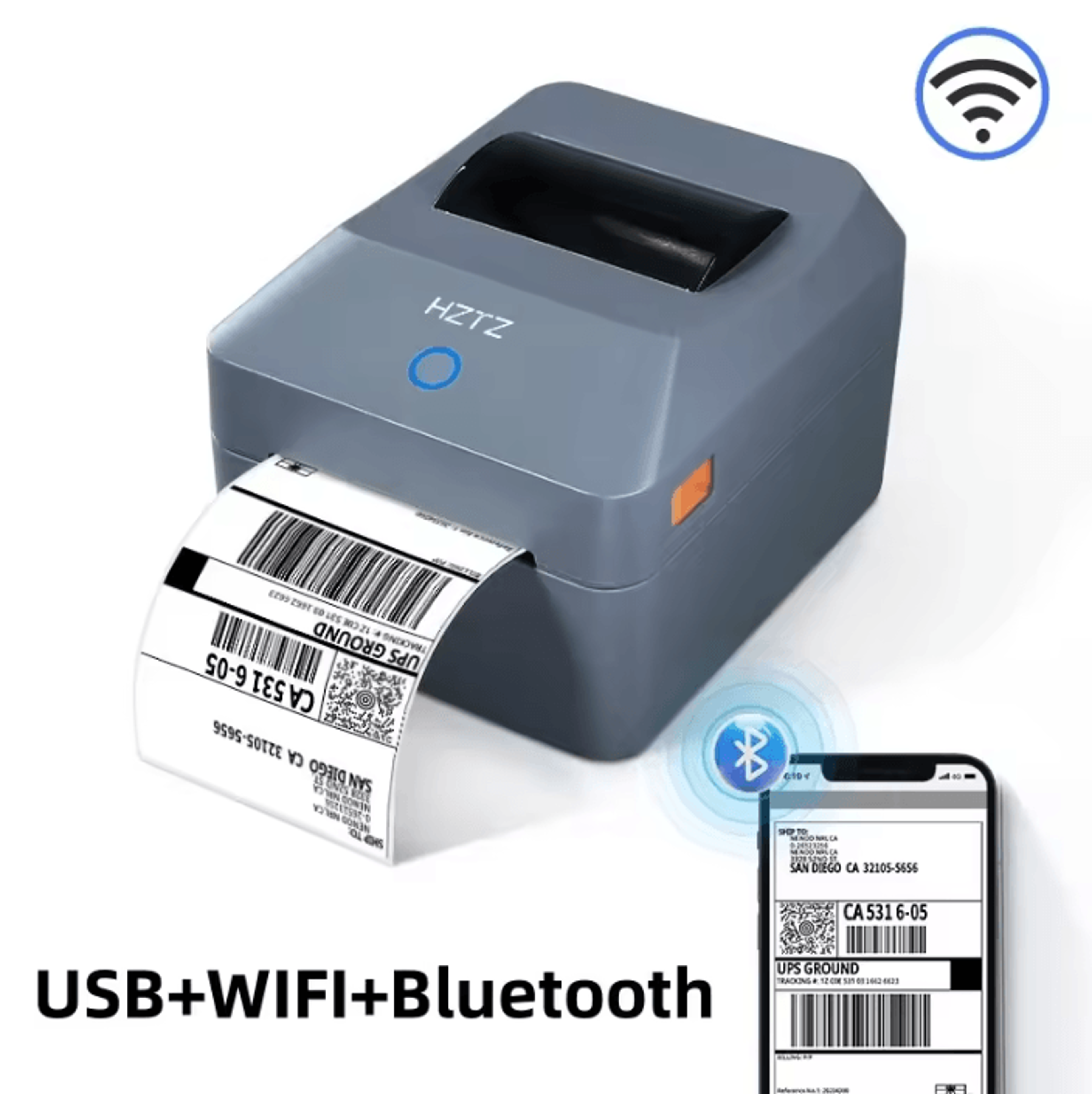 4x6 Desktop Thermal Shipping Label Printer Inkless Package Label Maker For Small Businesses 6