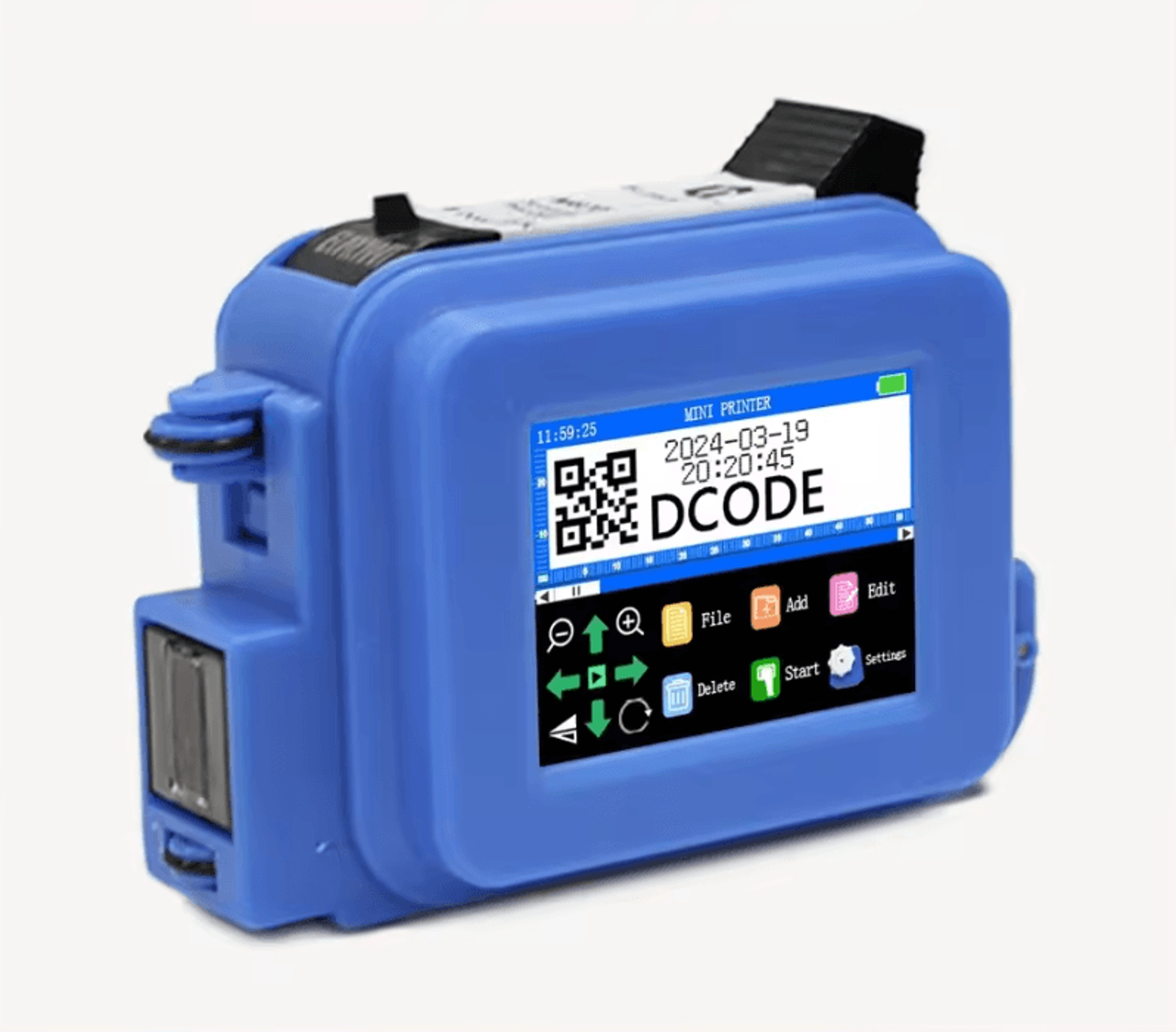 DCODE Blue XMINI 127mm Handheld Inkjet Printer Portable QR Barcode And Date Coding Machine 3