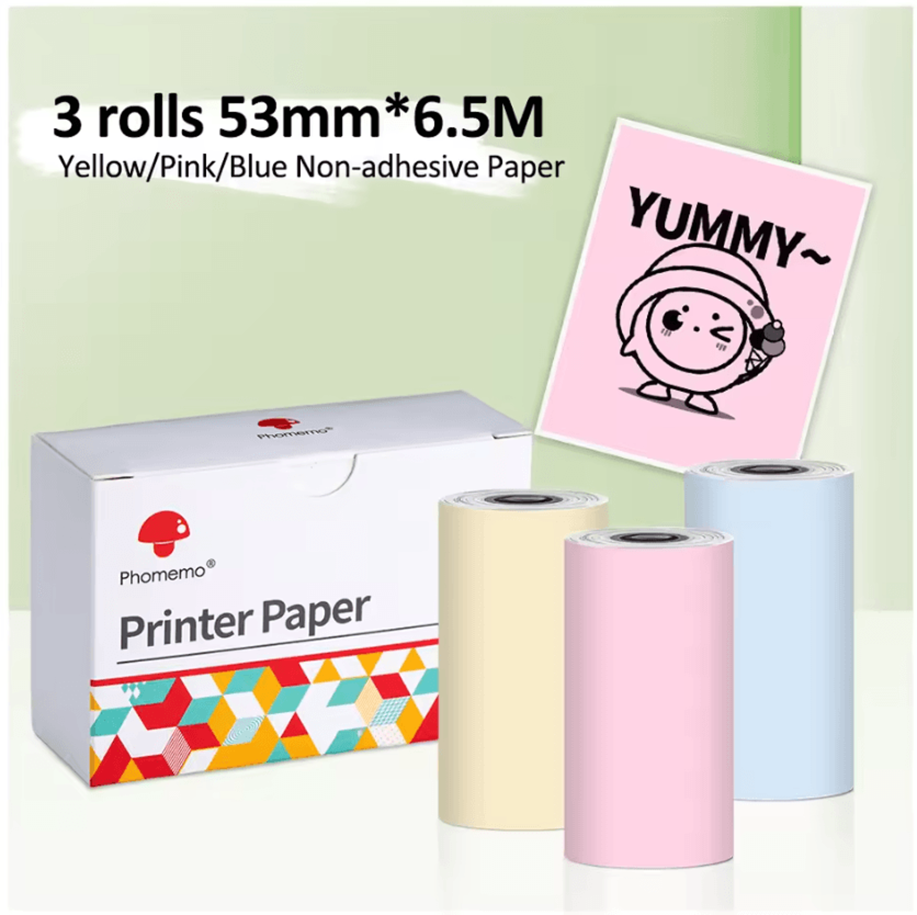 3 Rolls White SelfAdhesive Thermal Sticker Paper For Phomemo M02 M02PRO M02S Mini Printers 10