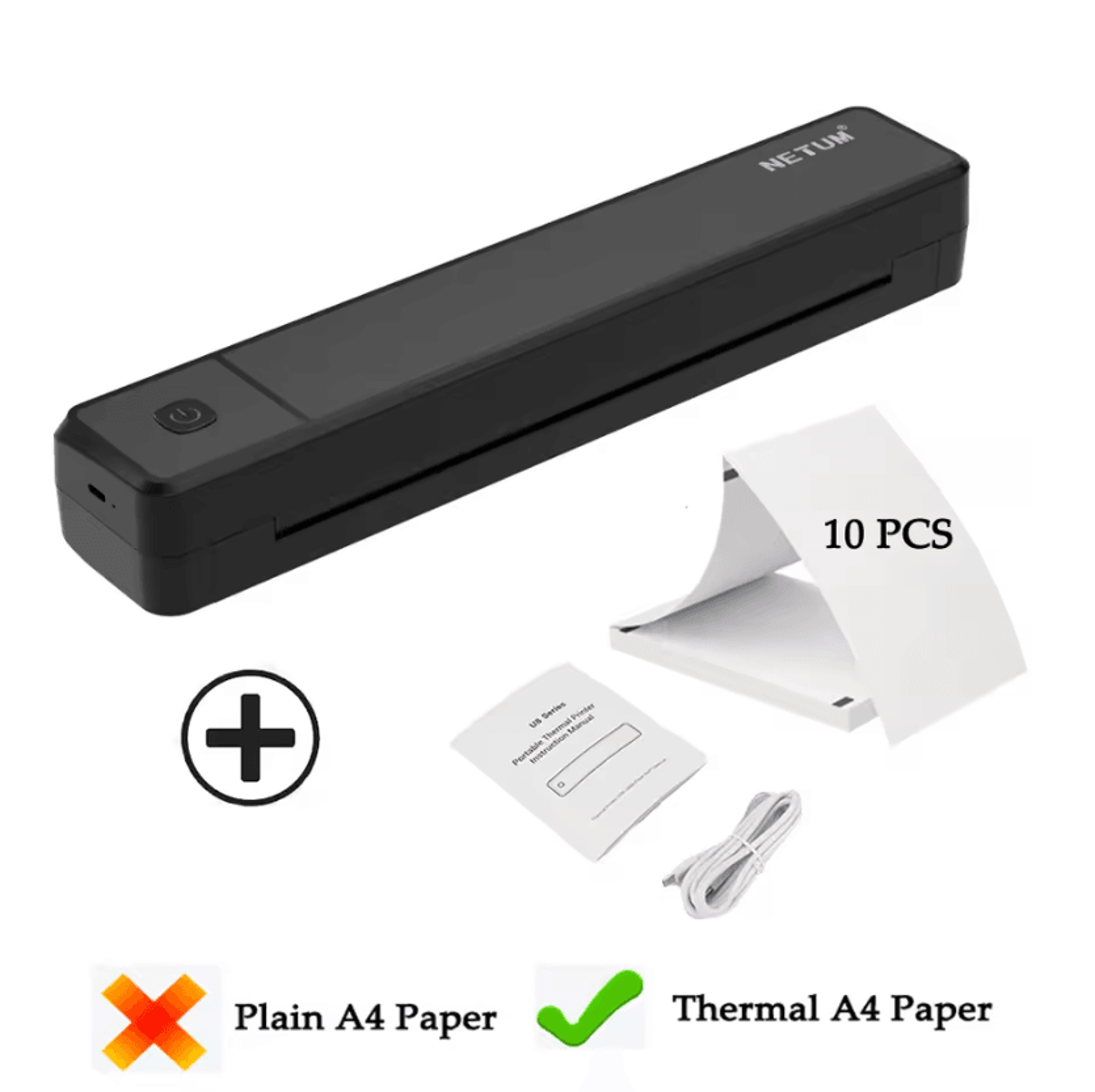 A4 Portable Bluetooth Thermal Printer Wireless Inkless Document And Photo Printer For Travel And Of 5