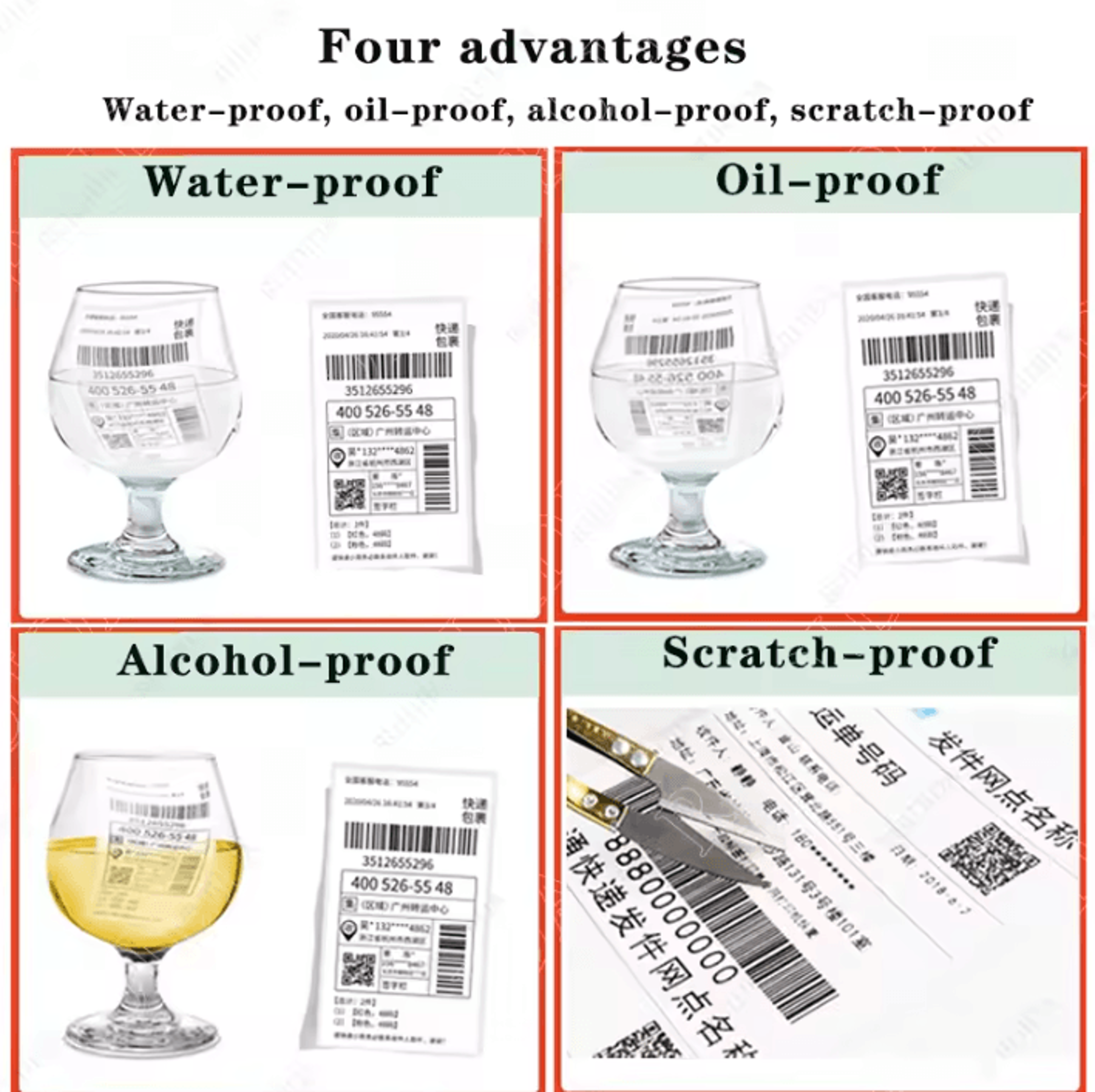 Folded Thermal Shipping Labels SelfAdhesive Barcode Sticker Paper For 4x6 Shipping Label Printers 2