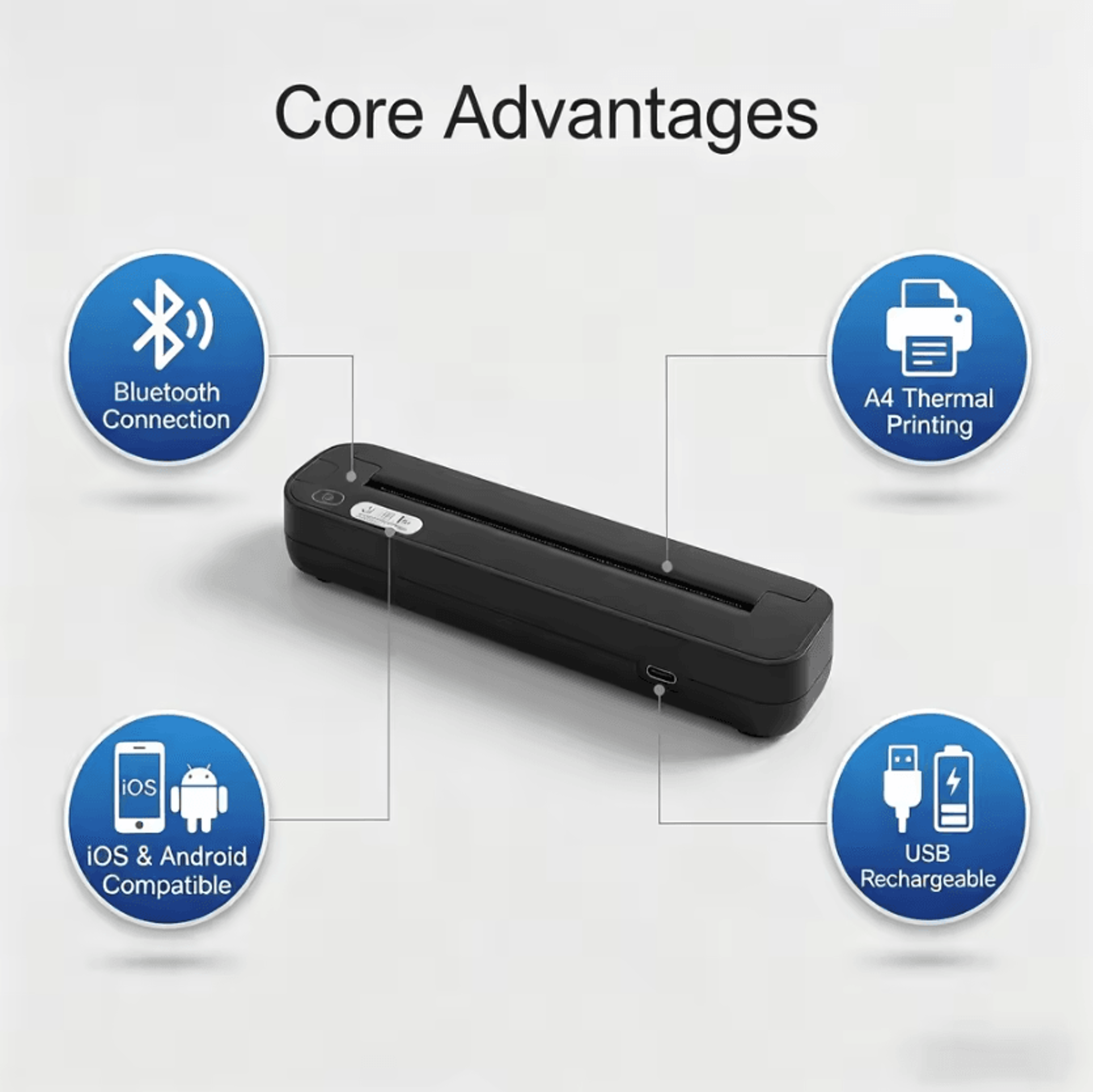 Wireless Bluetooth Tattoo Stencil Printer 455g Lightweight Portable Thermal Copier With 15 Transfer 2