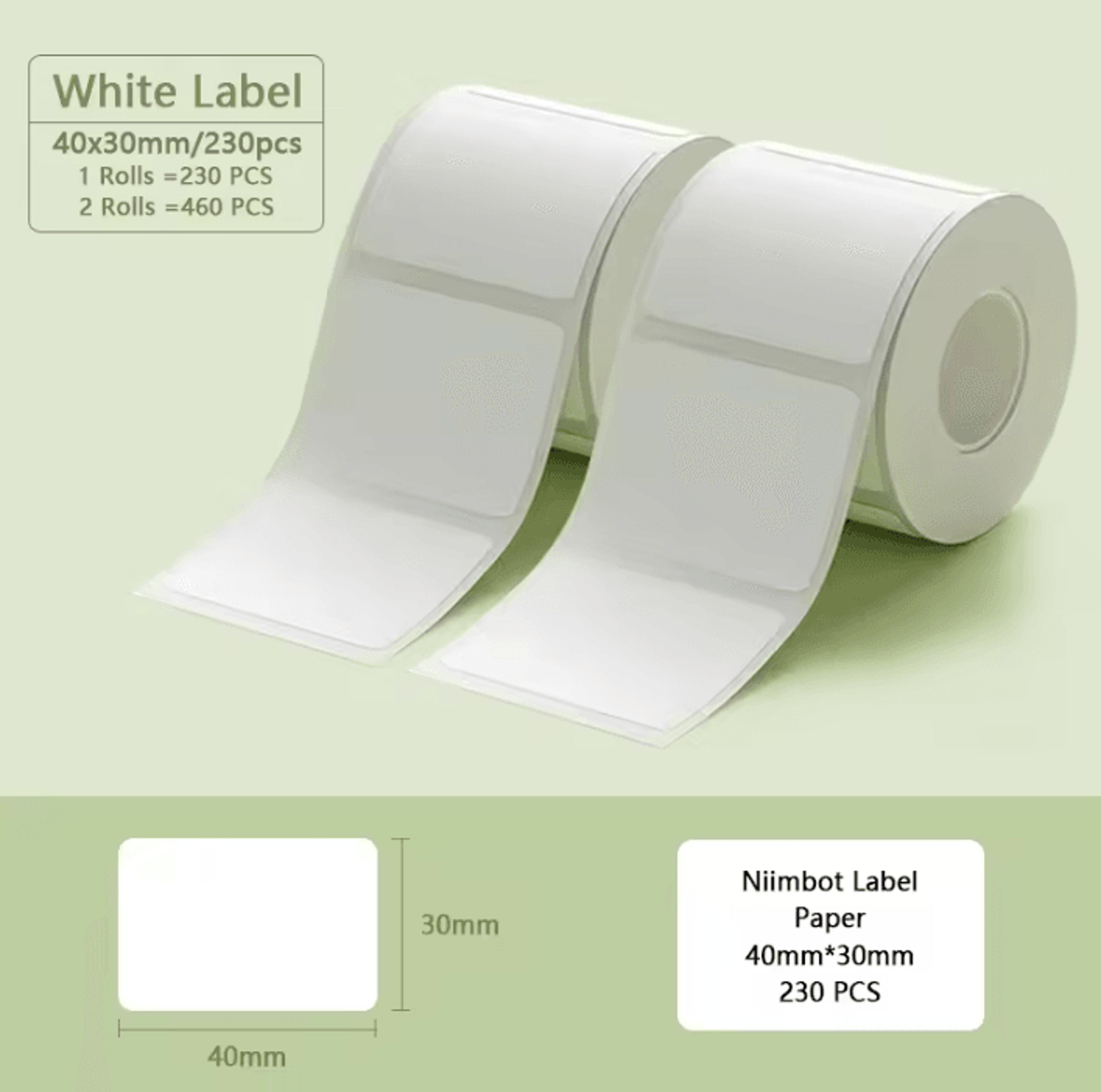 NIIMBOT B1 B21 Waterproof White Thermal Sticker Labels SelfAdhesive Printer Paper Refills 2 To 5 Ro 7