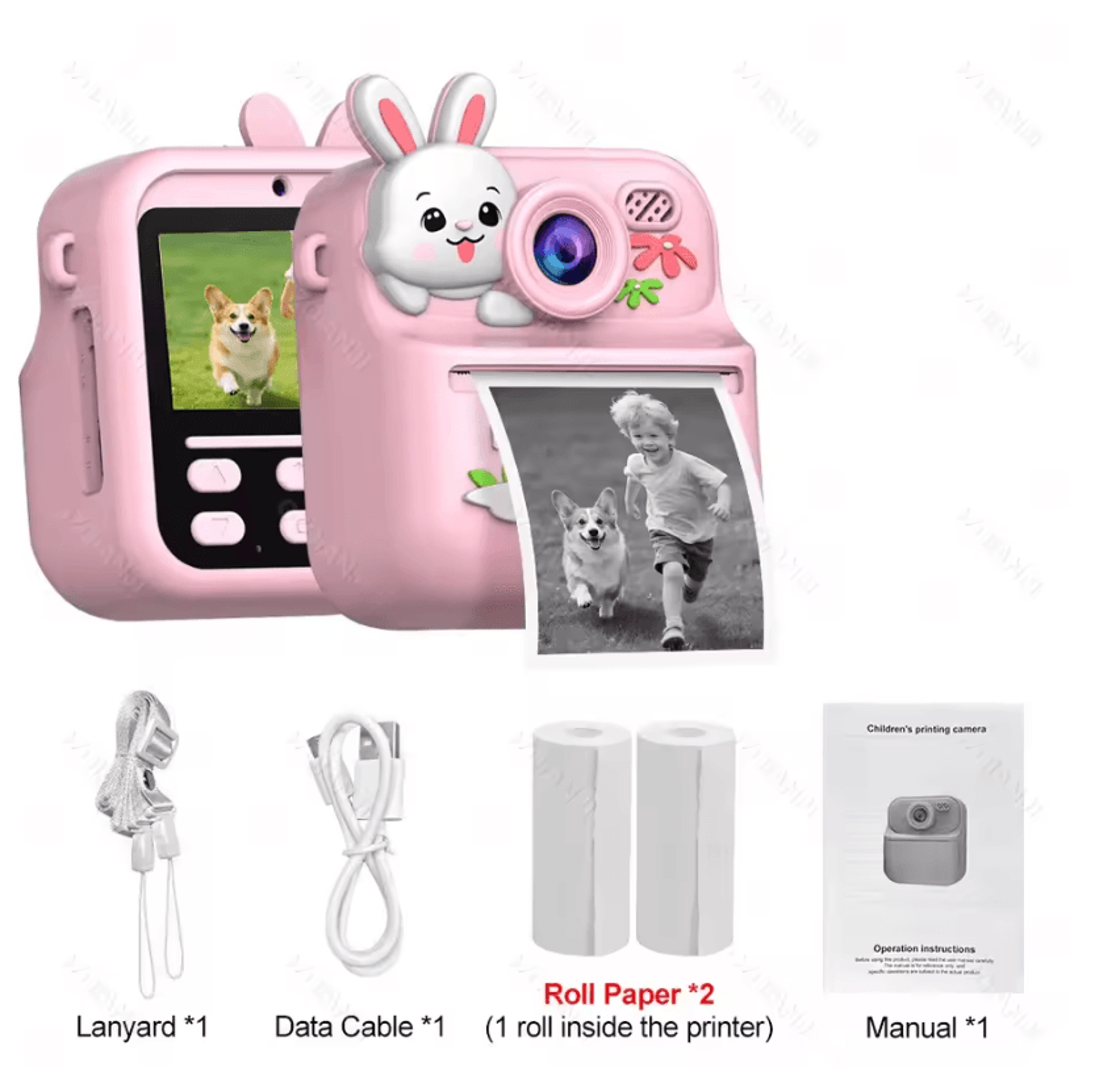 Kids Instant Print Digital Camera 1080P HD Video Recorder With 58mm Thermal Printer And 32GB Memory 6