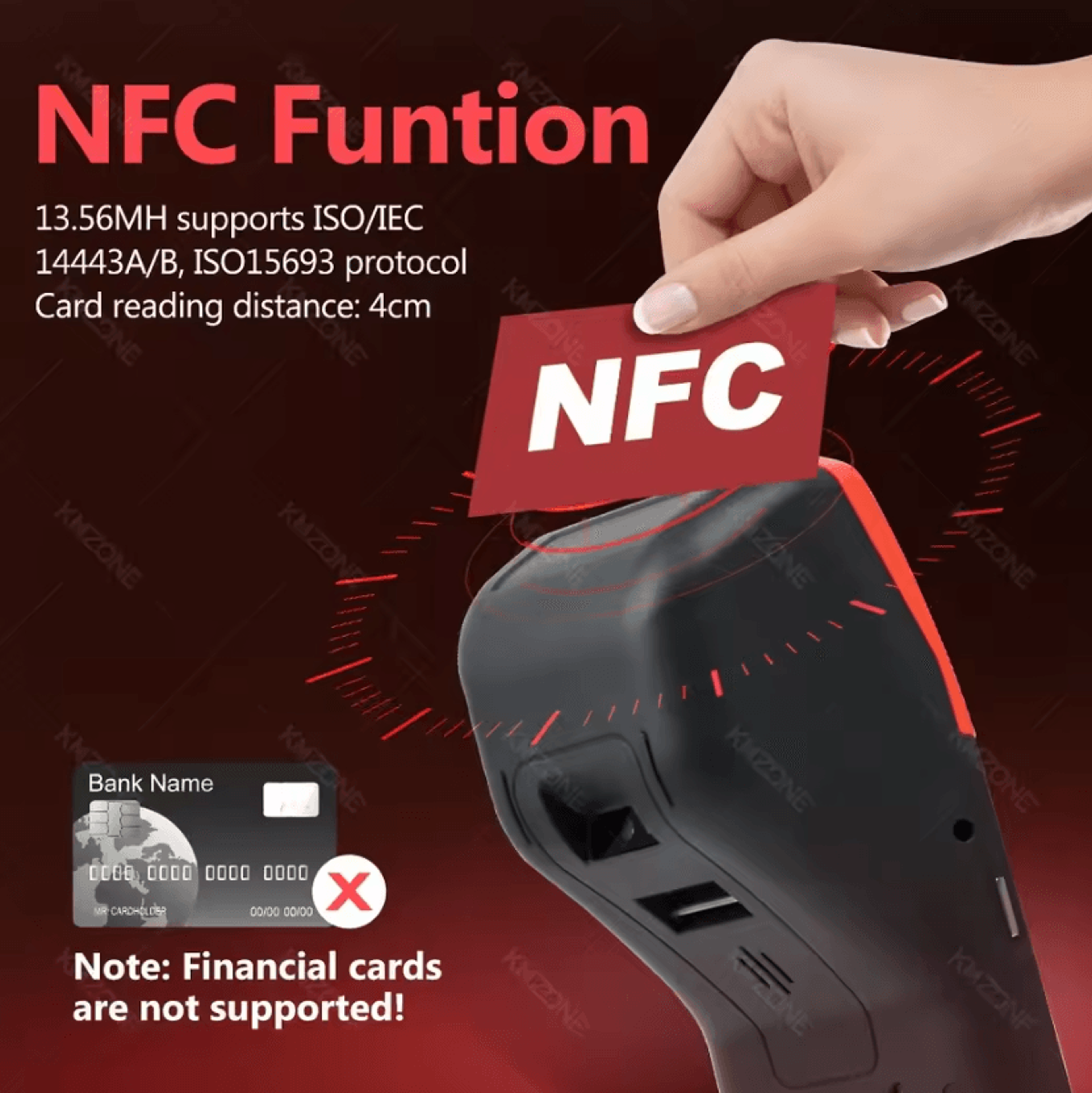 Android Handheld POS Terminal 5 Inch Touchscreen With 58mm Thermal Receipt Printer WiFi Bluetooth A 3