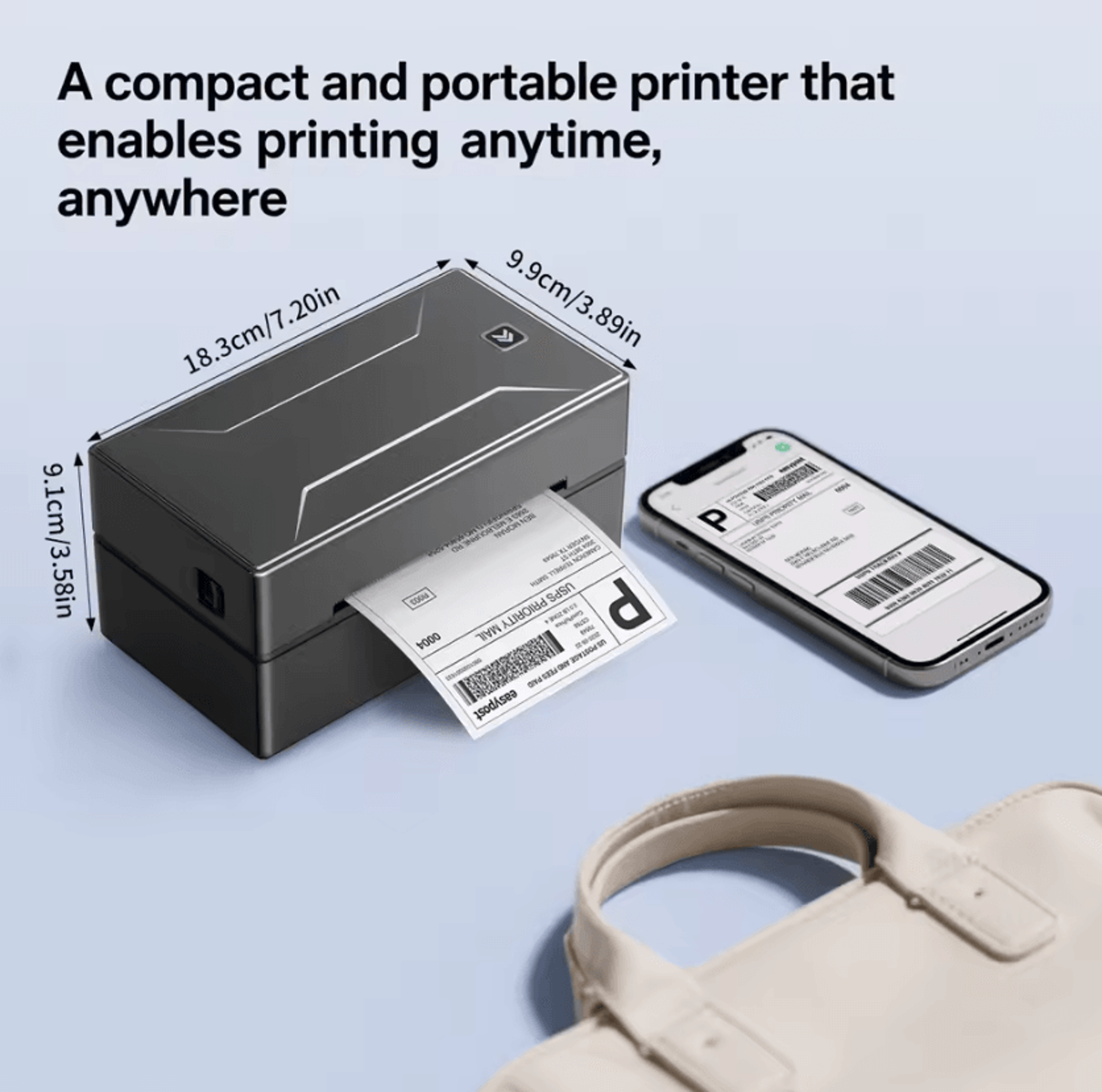 Marklife Black Bluetooth Thermal Printer Wireless Inkless HD Printer For School Office And Small Bu 1