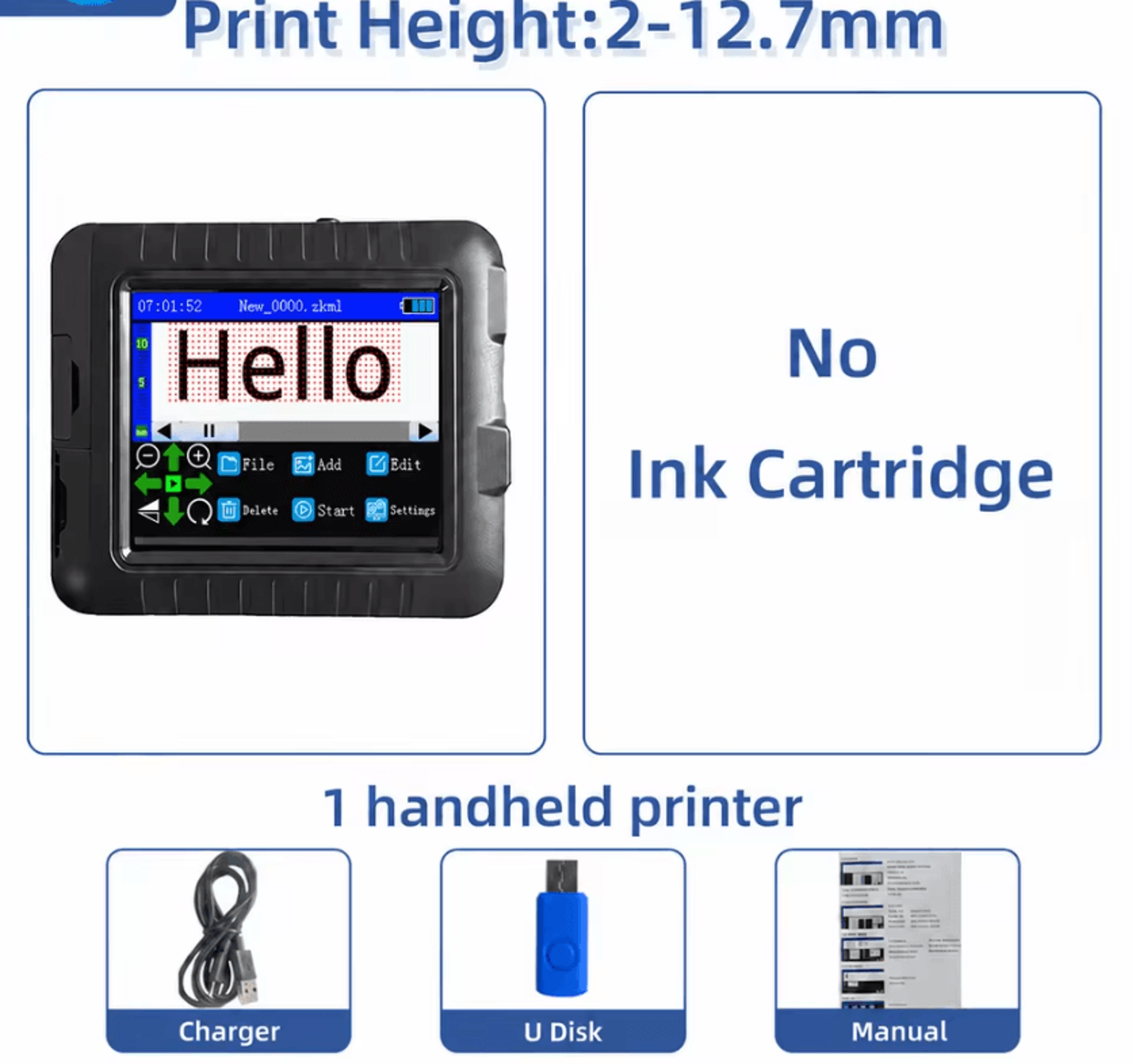 Faith KD360M Portable Thermal Label Printer Mini Barcode And Shipping Label Maker With Dynamic Data 6