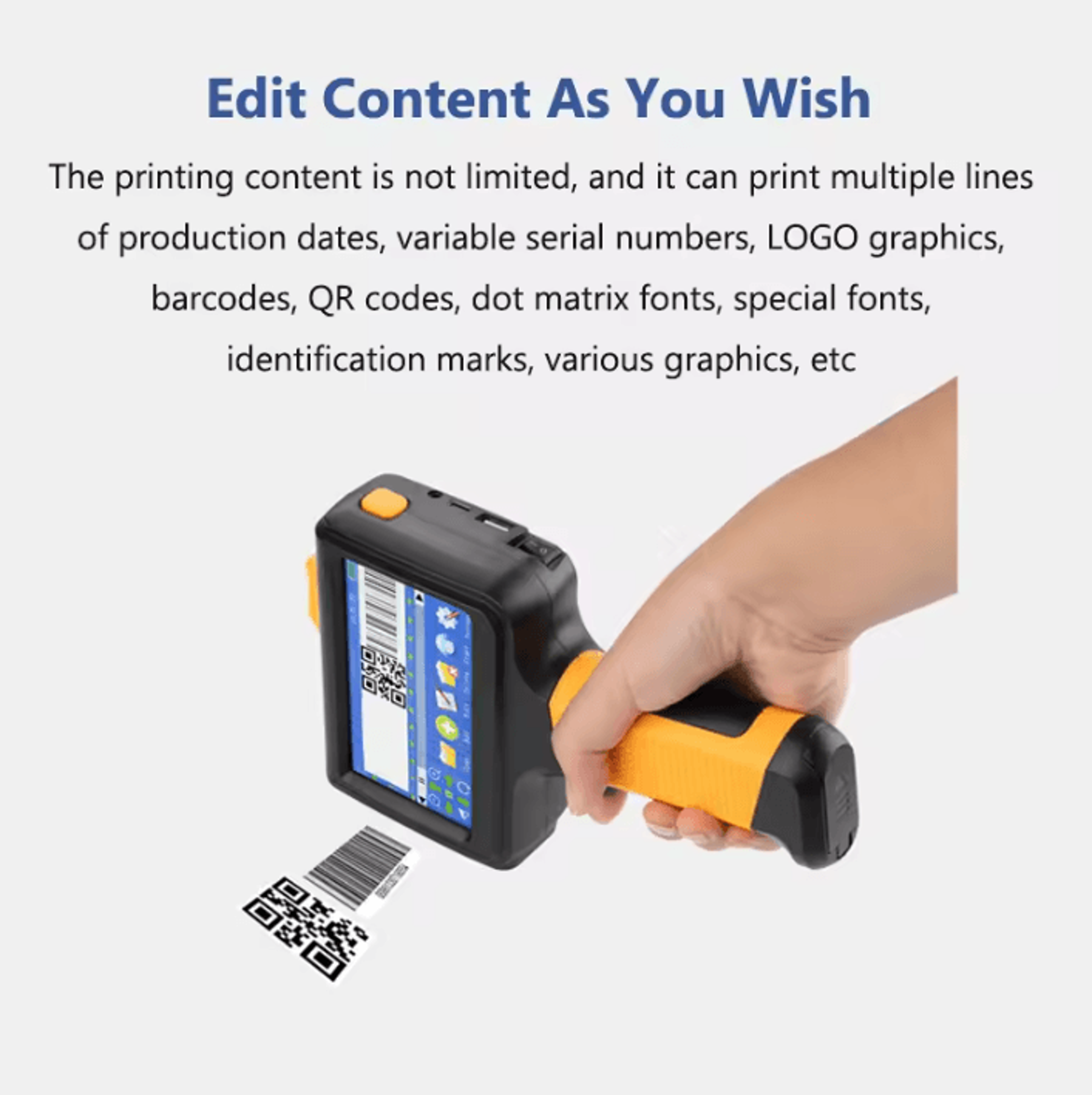28 Language Handheld Inkjet Printer Portable Expiry Date And Logo Coding Machine With Ink Cartridge 2