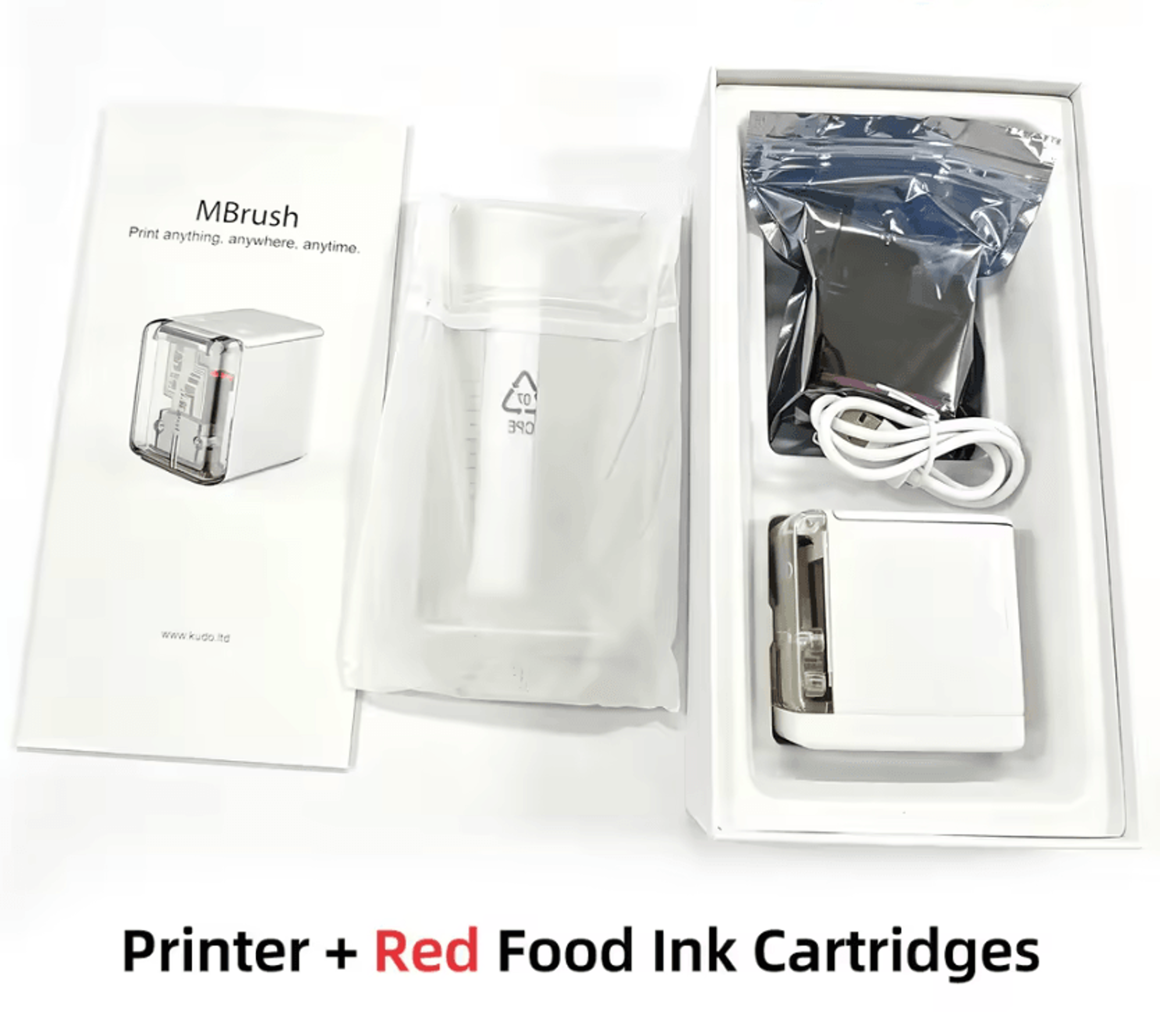 Mbrush PrintMini Handheld Color Printer Portable Coffee Art And Food Decoration Printing Machine 7