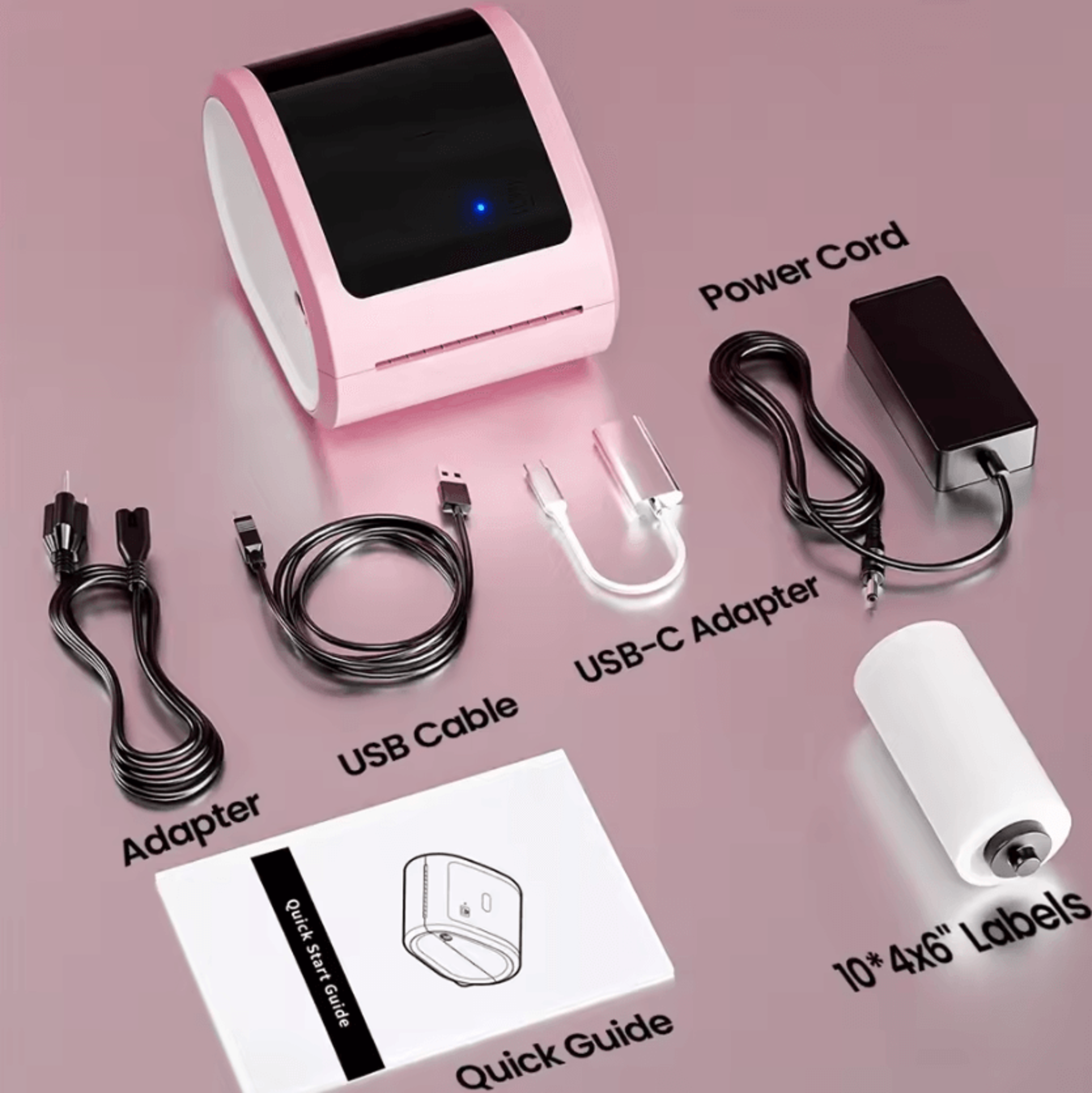 Wireless Bluetooth Shipping Label Printer 100x150mm Inkless Thermal Package Label Maker For Small B 7