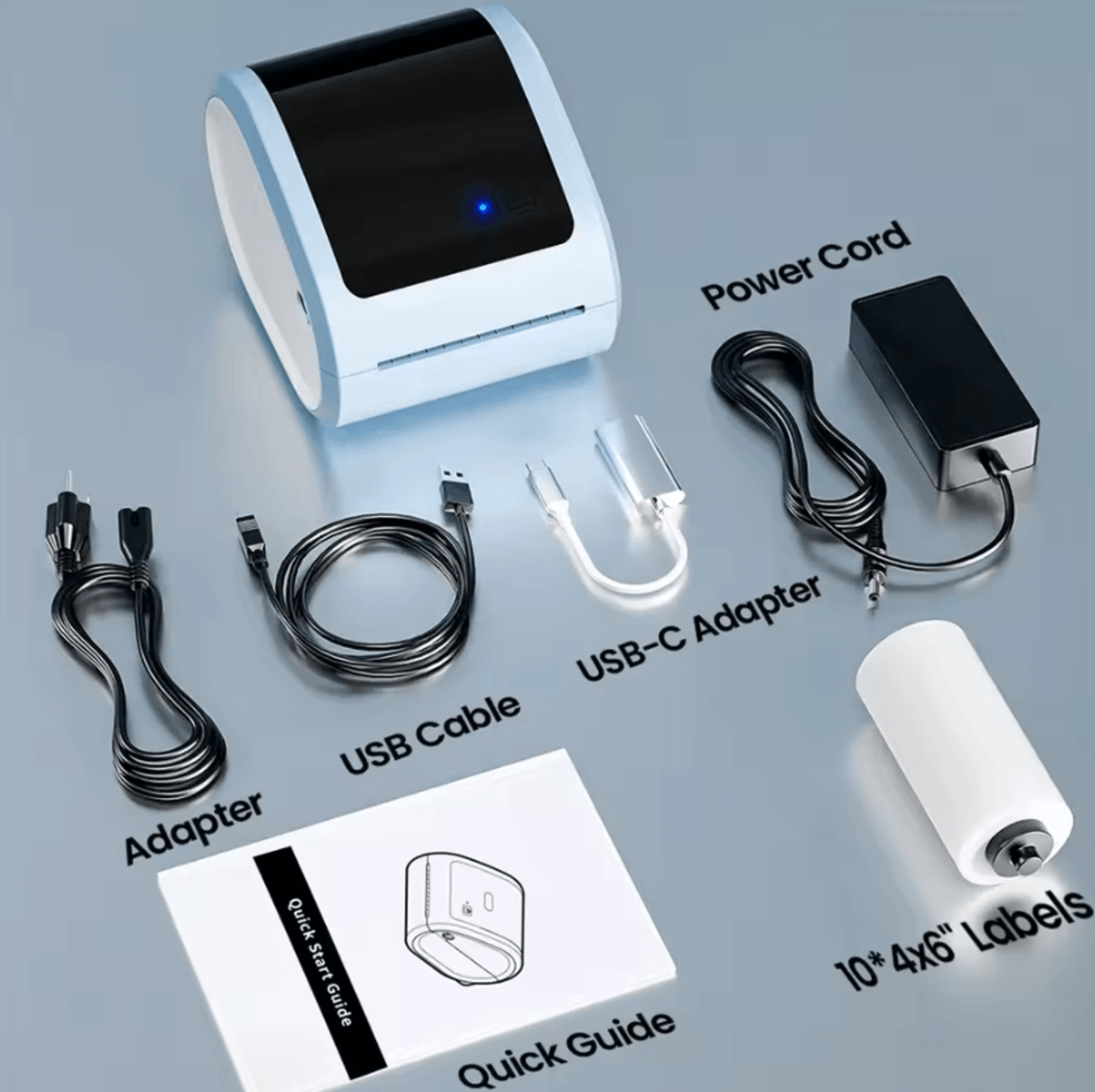 Wireless Bluetooth Shipping Label Printer 100x150mm Inkless Thermal Package Label Maker For Small B 4
