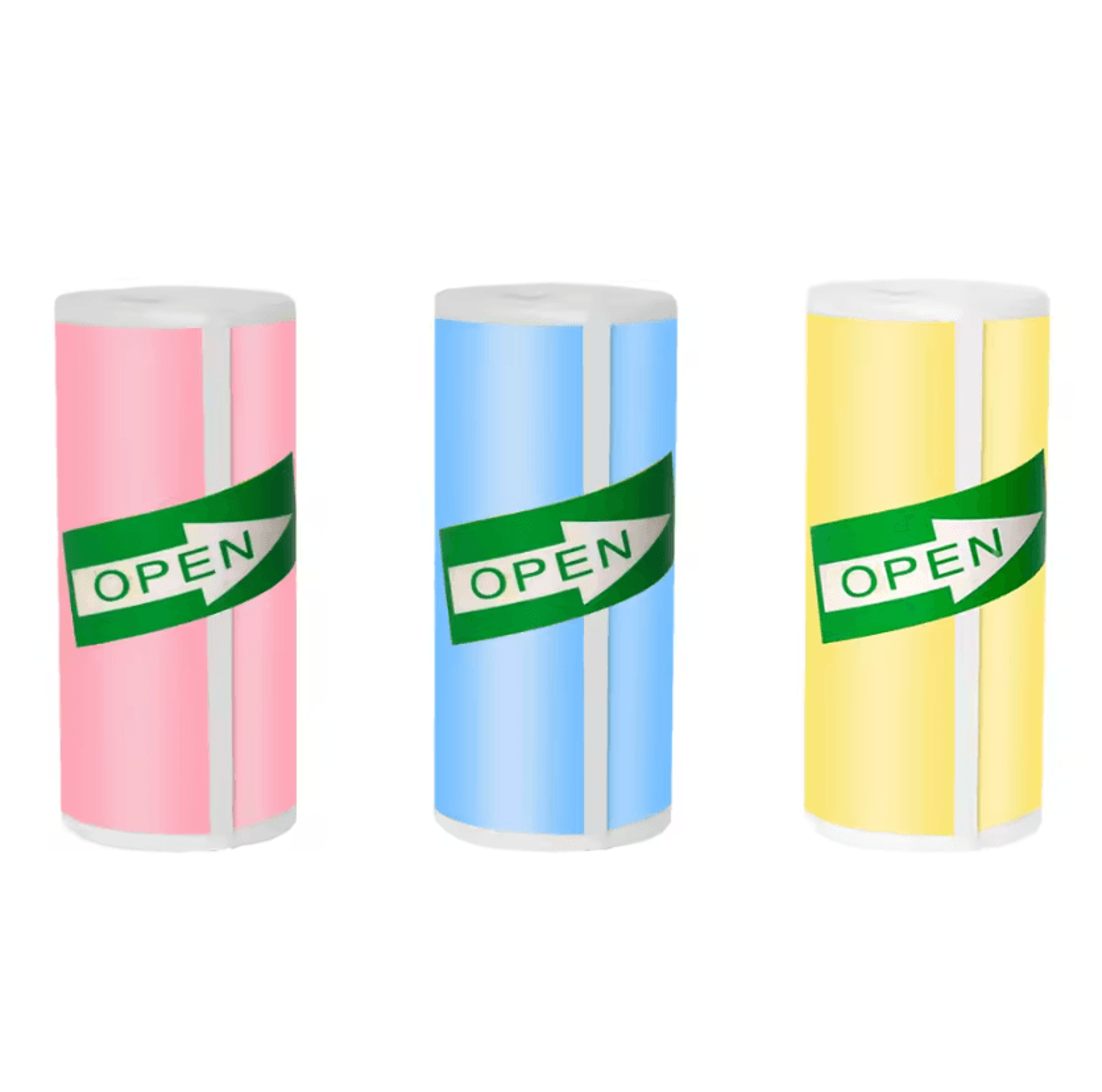 57x25mm Mini Thermal Sticker Paper SelfAdhesive Color Paper Roll For Pocket Photo Printers And DIY  5