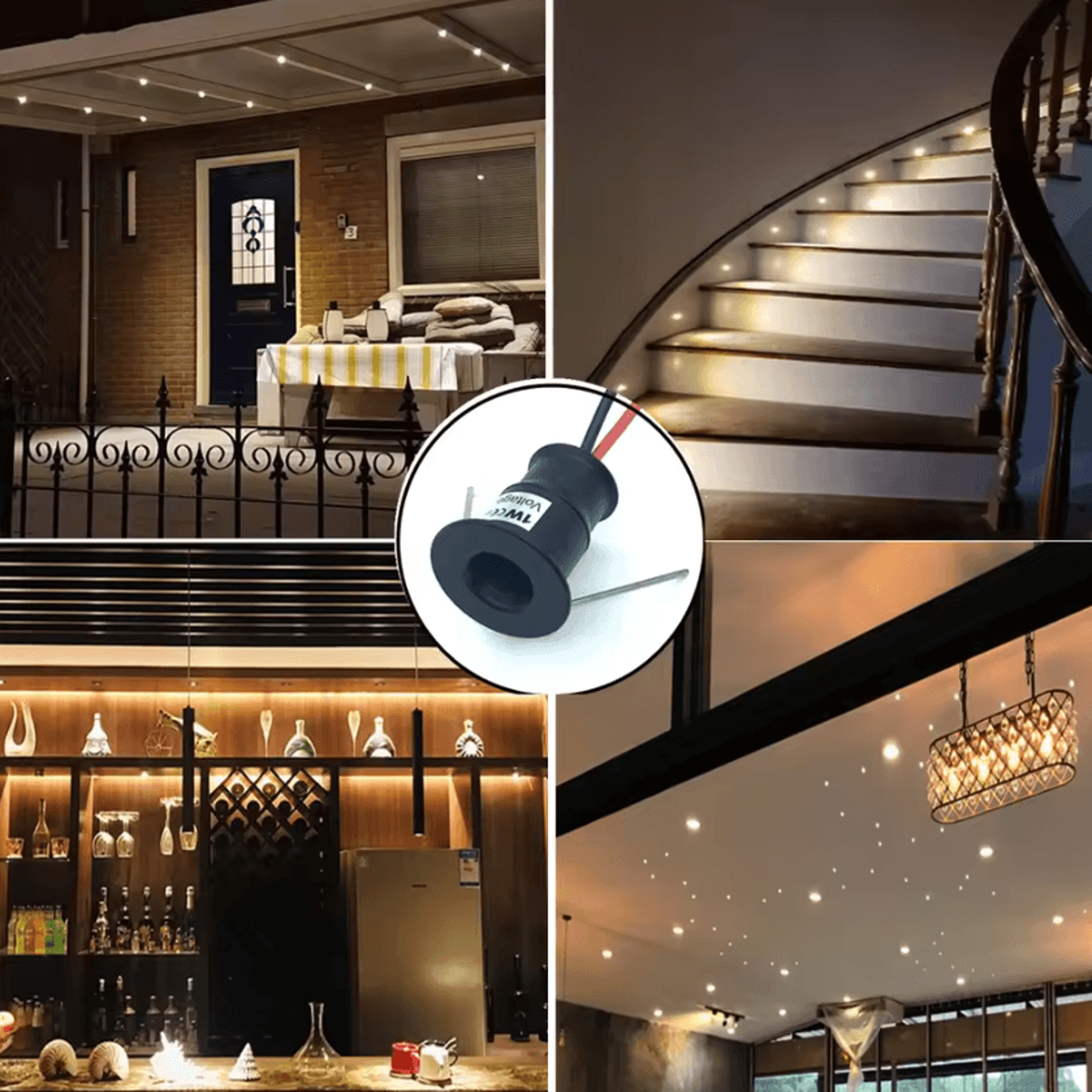 1W Mini LED Staircase Spotlight 12V Dimmable IP65 Recessed Downlight For Ceiling Showcase And Accen 5