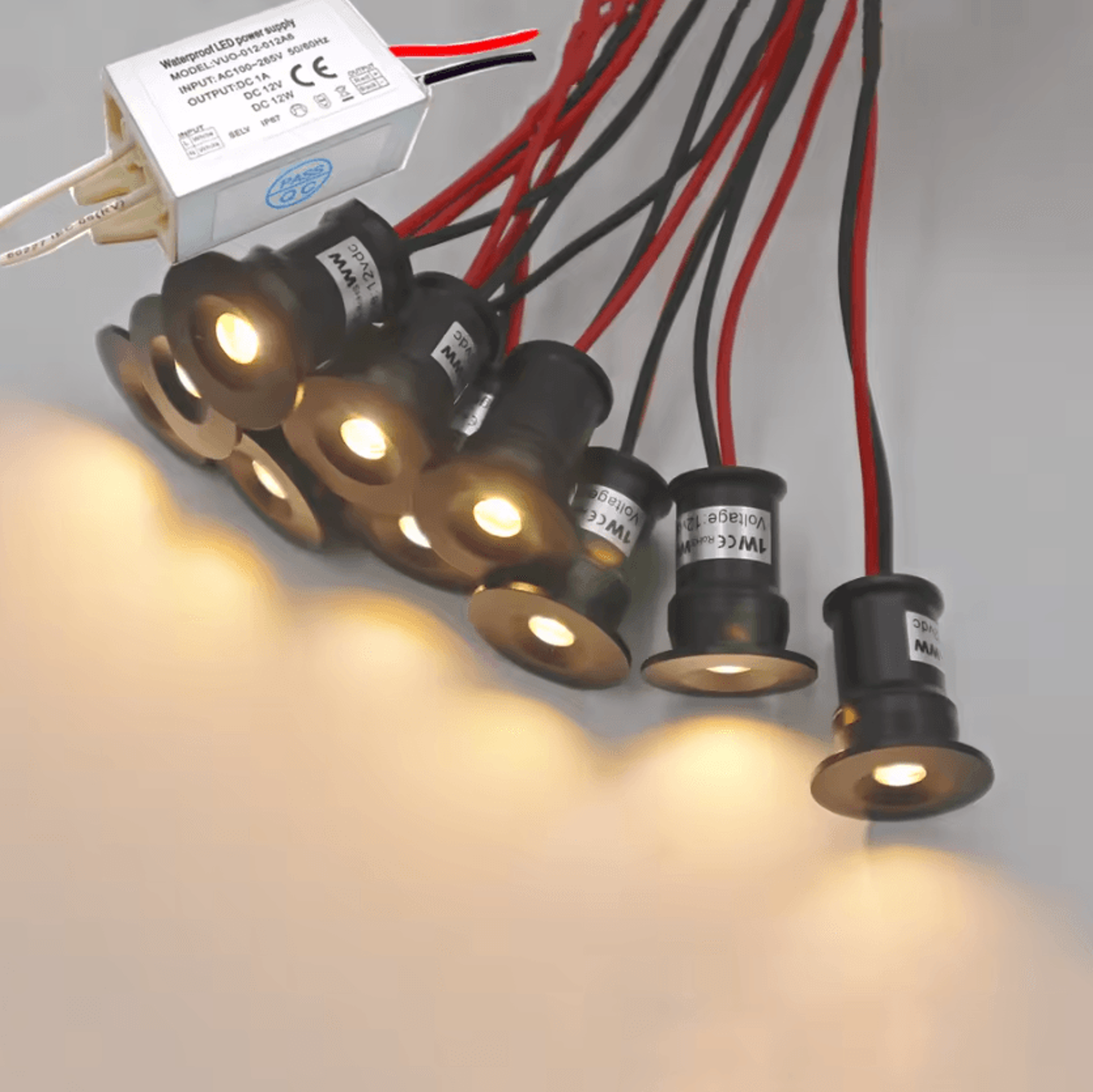 10Pcs 1W Mini LED Recessed Downlights 12V Ceiling Spotlights With Driver For Stairs Cabinets And Wa 0