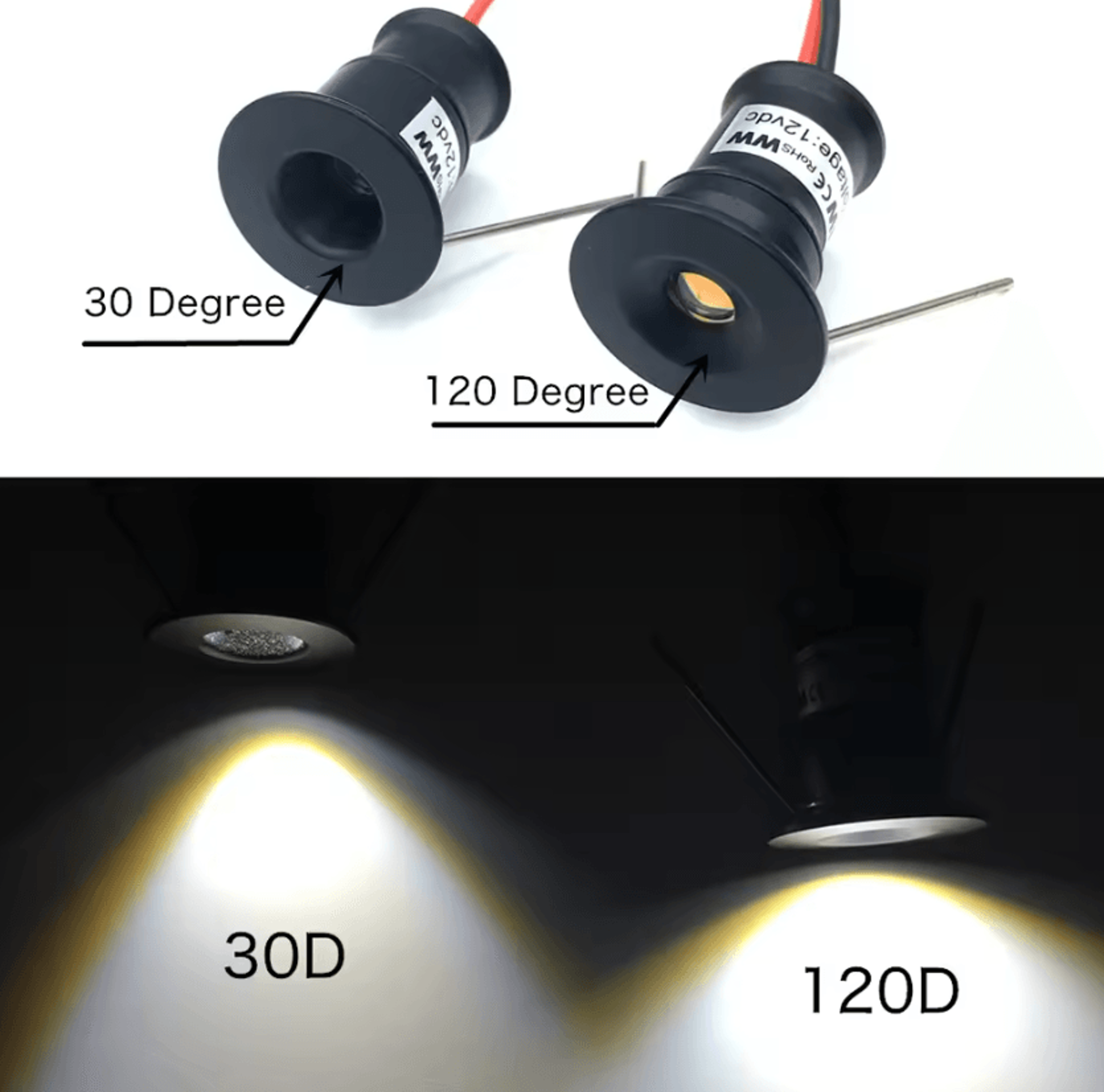 10Pcs 1W Mini LED Recessed Downlights 12V Ceiling Spotlights With Driver For Stairs Cabinets And Wa 3