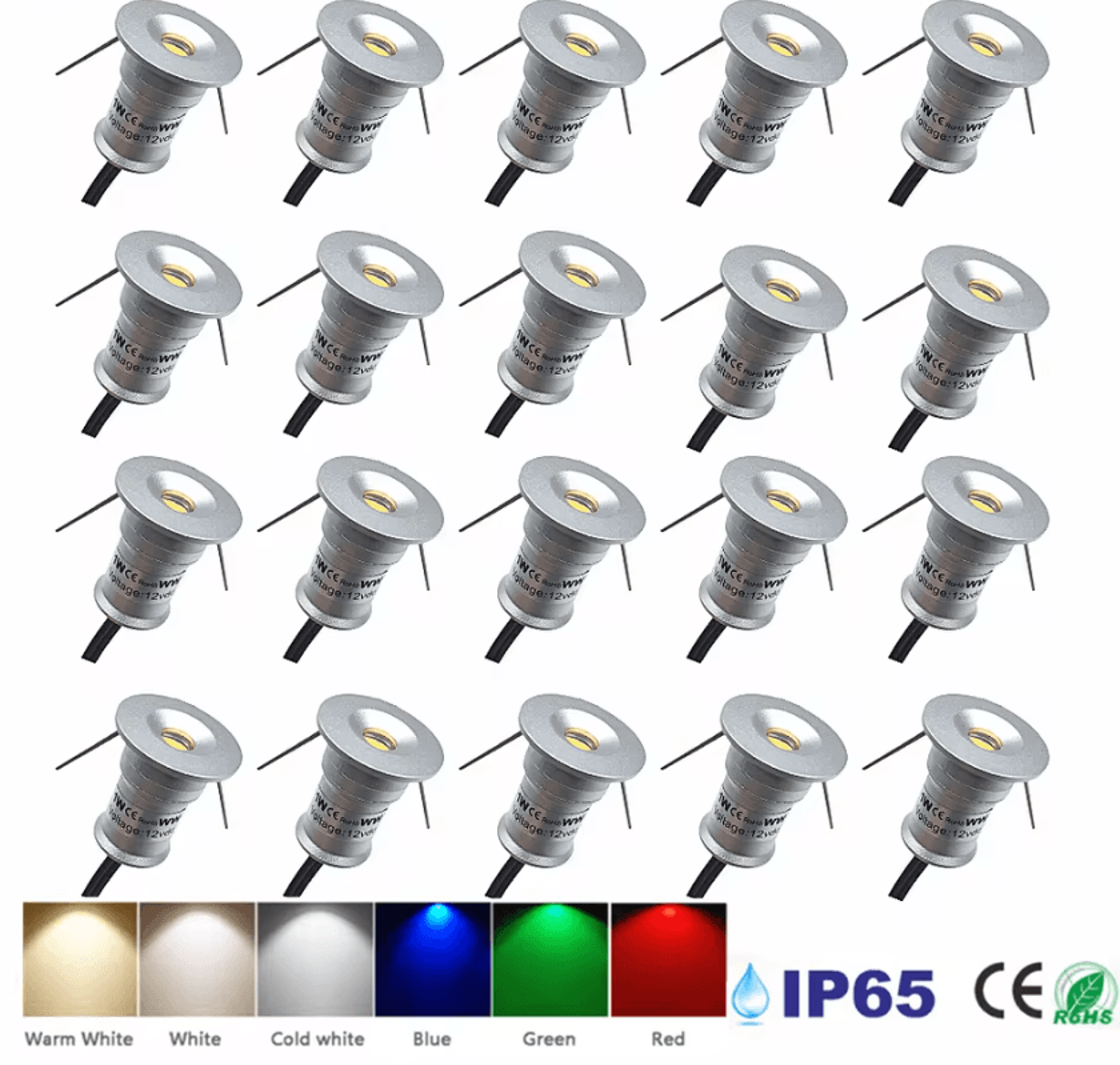 1W IP65 Mini LED Recessed Downlight 12V 24V Dimmable Spotlight For Kitchen Cabinets Stairs And Outd 0
