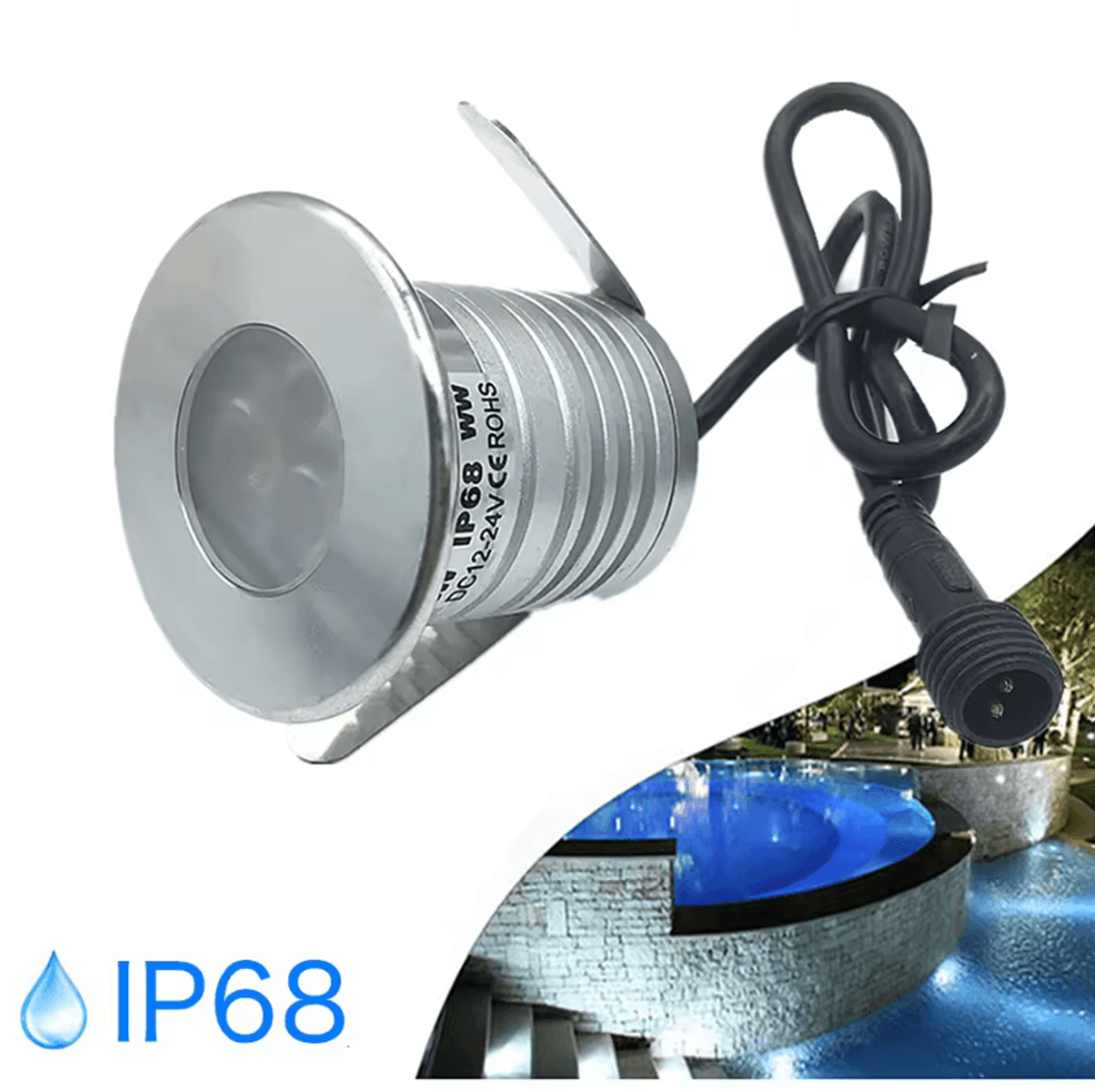 3W IP68 Waterproof LED Underwater Spotlight 12V Submersible Pool Light For Fountains Ponds And Aqua 0