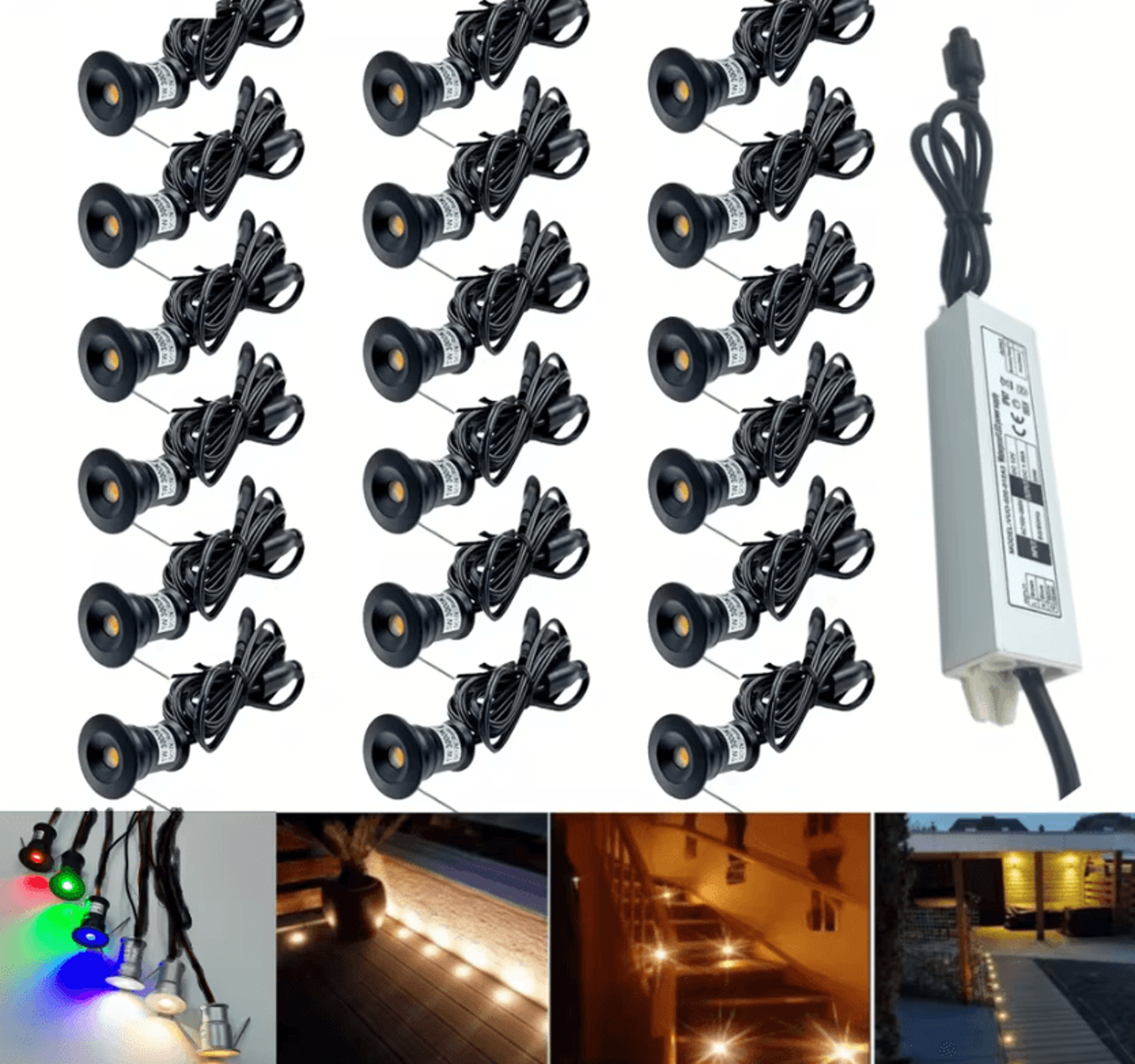 1W IP67 Waterproof LED Stair Light Mini Recessed Deck Spotlight For Garden Patio And Outdoor Step L 0