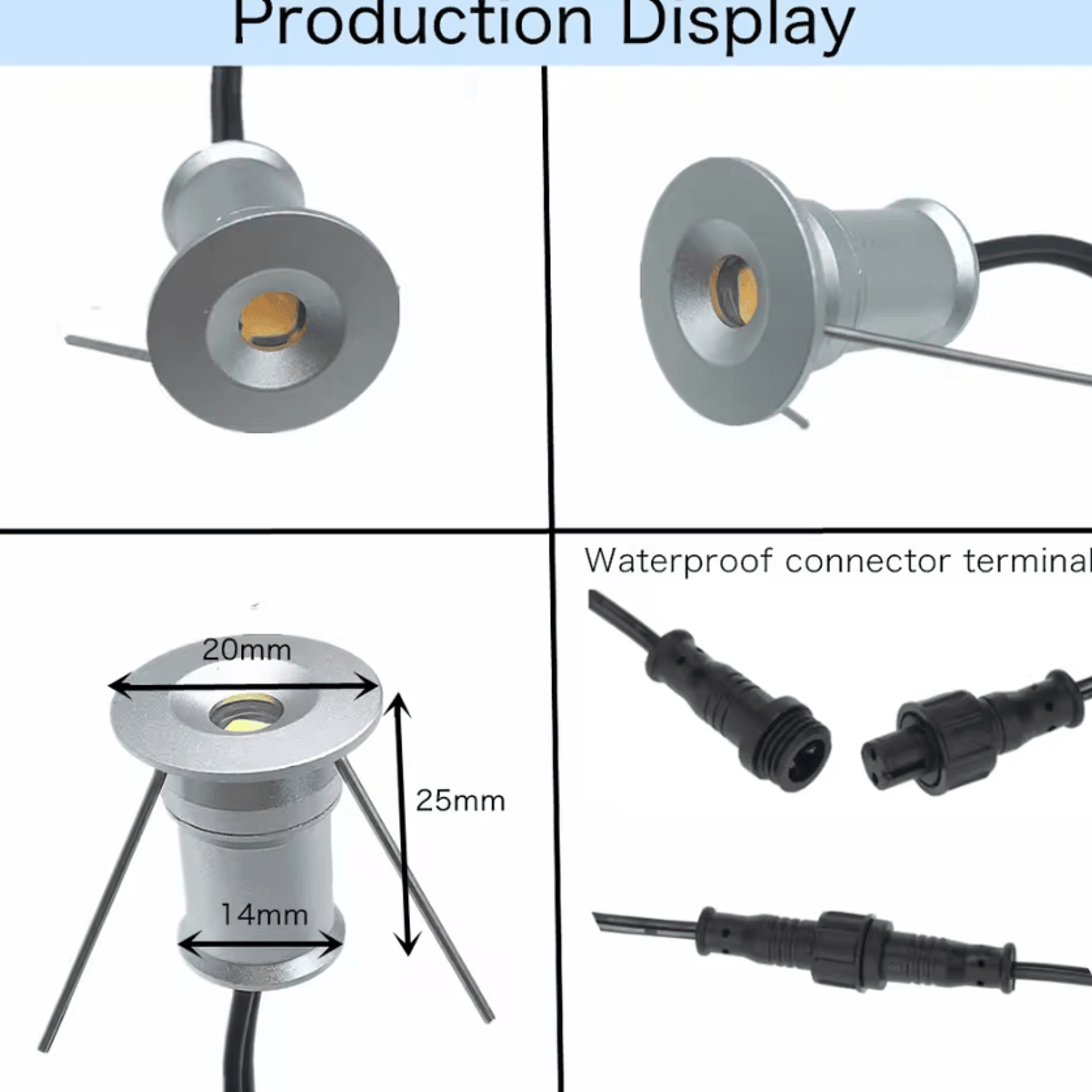 1W IP67 Waterproof LED Stair Light Mini Recessed Deck Spotlight For Garden Patio And Outdoor Step L 2