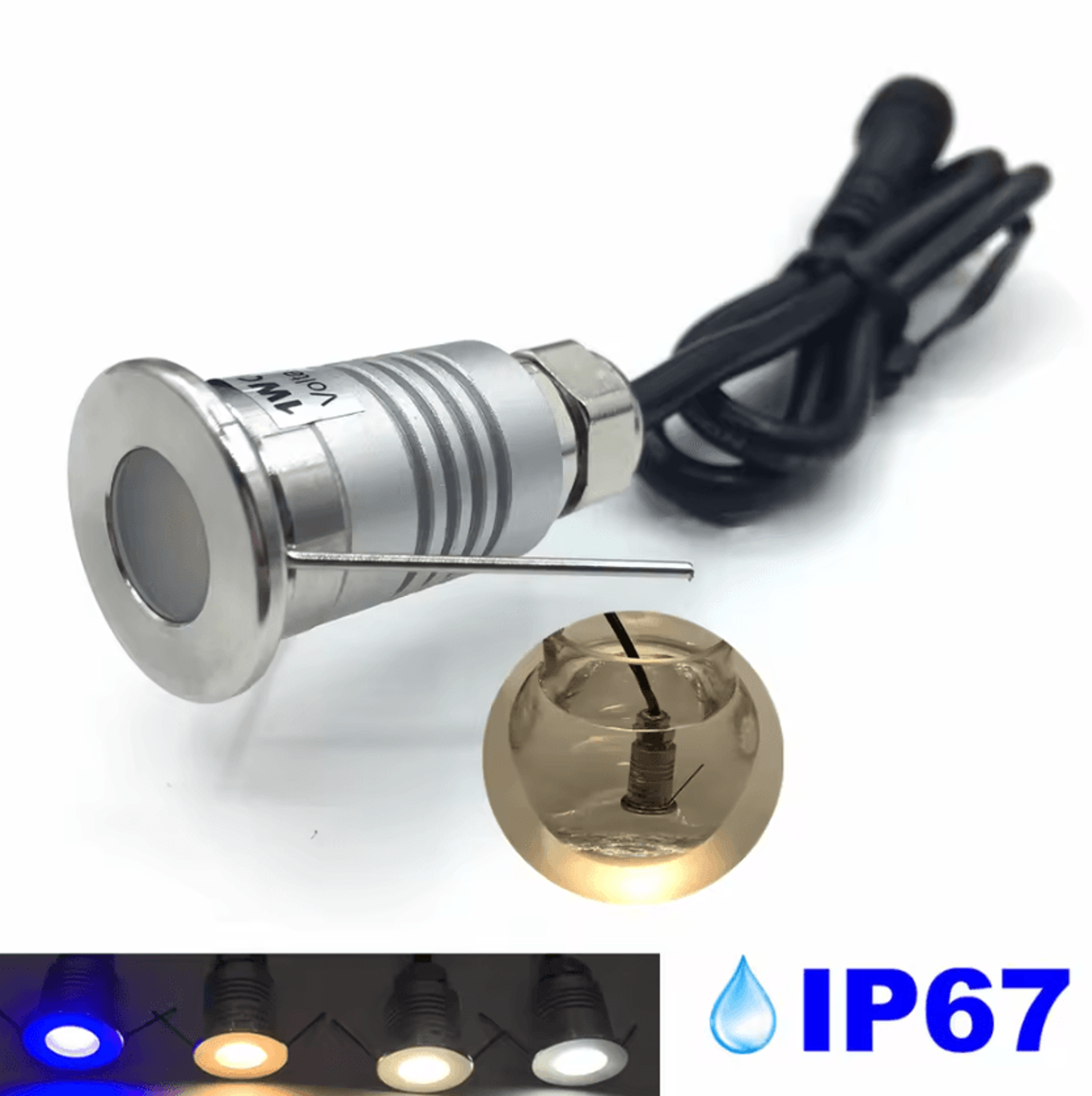 1W Mini LED Buried Ground Light 12V IP67 Waterproof Spotlight For Garden Stairs Deck And Landscape 0