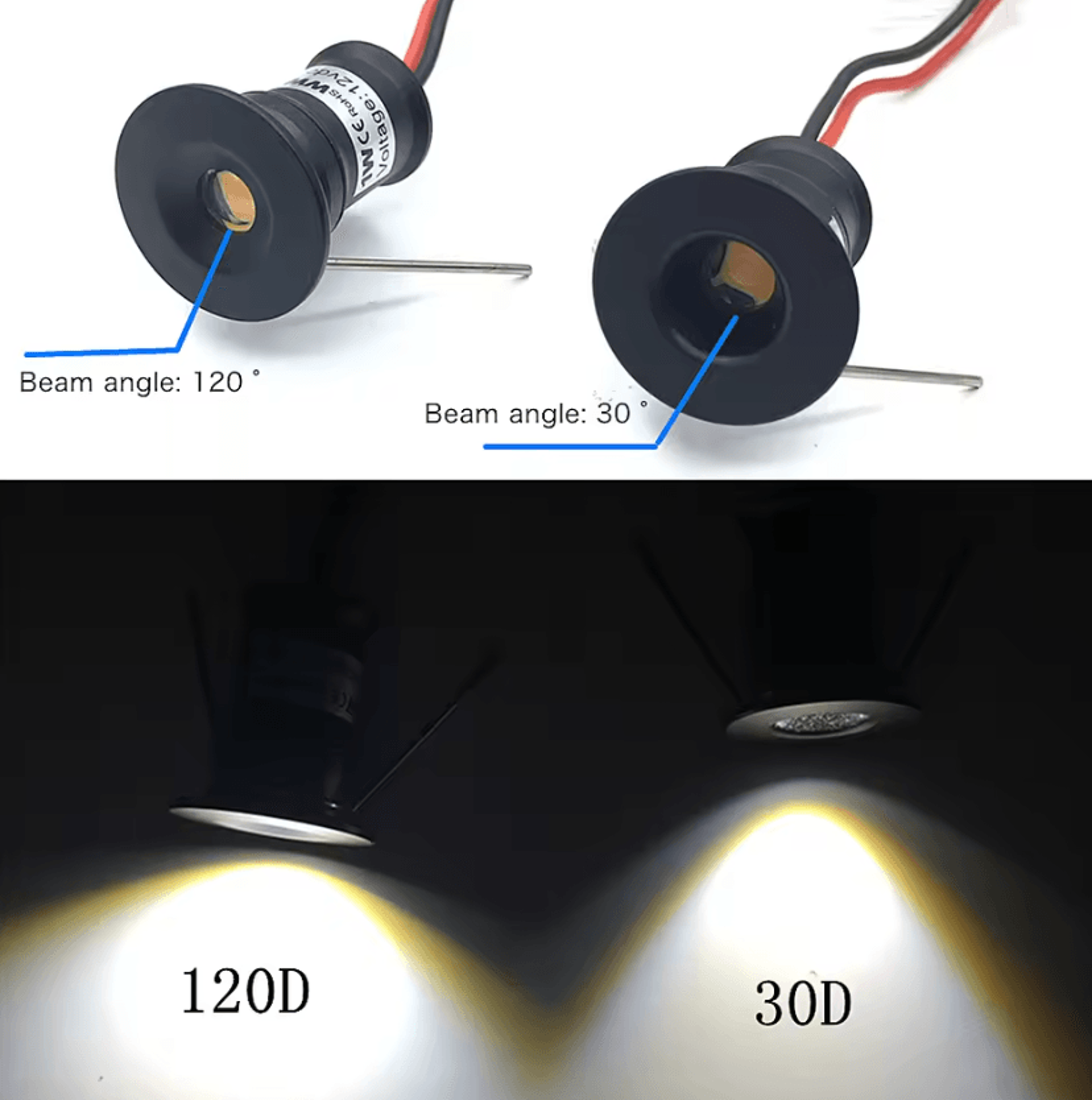 1W Dimmable Mini LED Spotlight 12V IP65 Recessed Downlight For Ceiling Stairs Cabinets And Party Li 3